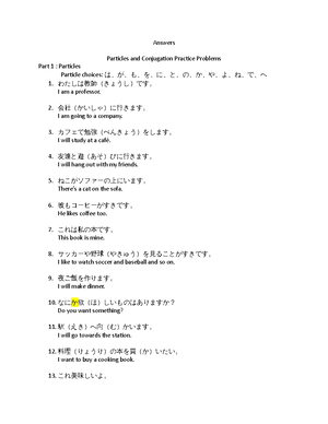 Particles And Conjugation Practice Problems Answers Particles And Conjugation Practice Problems Studocu