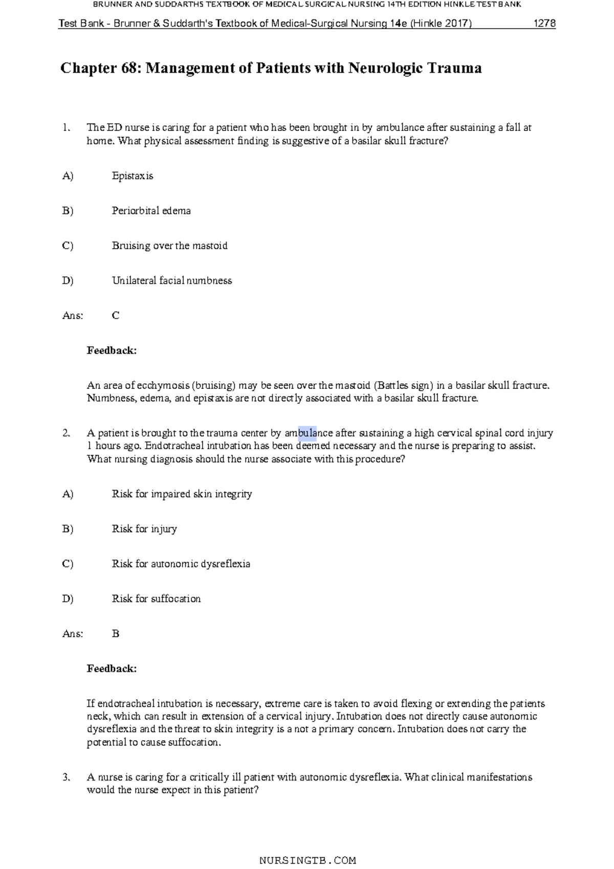 case study chapter 68 management of patients with neurologic trauma