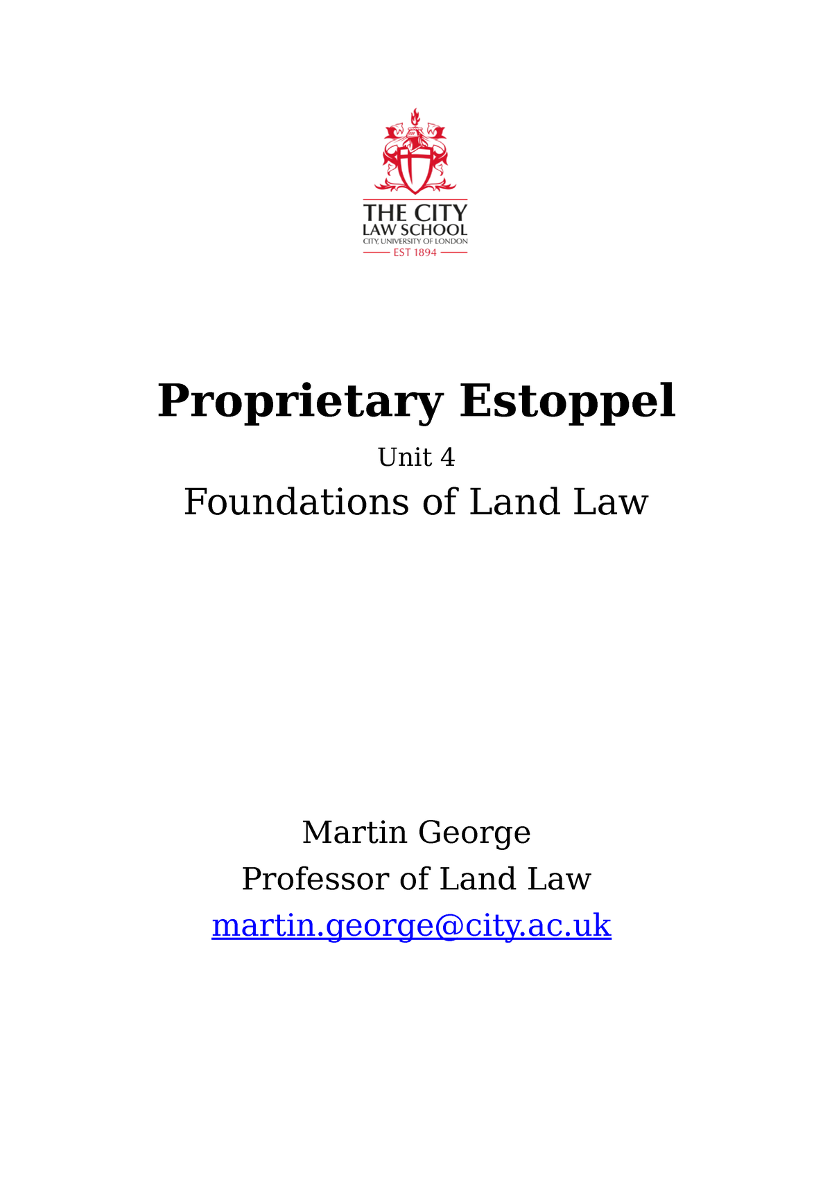 land law essay on proprietary estoppel