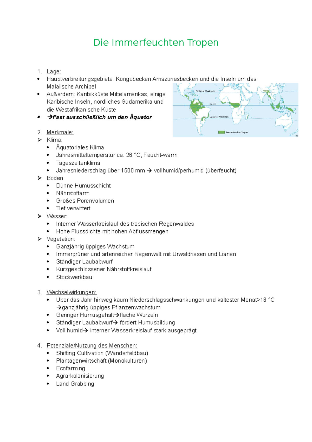 Die Immerfeuchten Tropen Die Immerfeuchten Tropen Lage