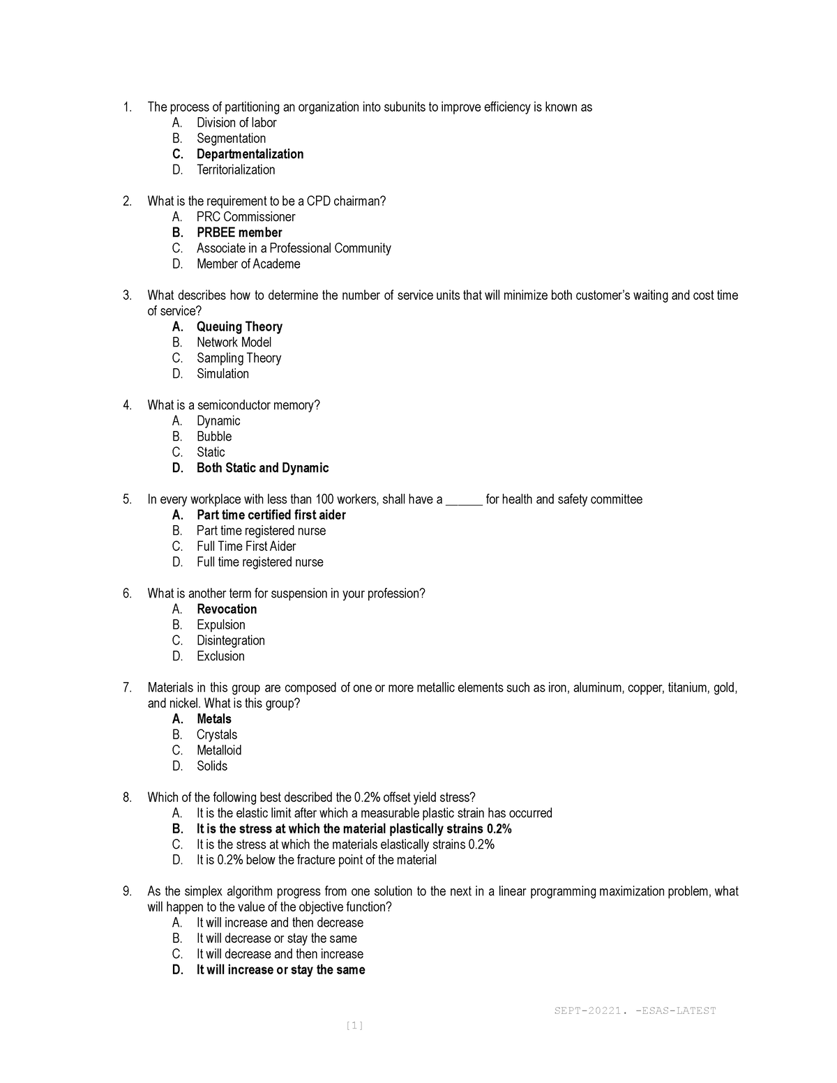 SEPT-2022 - esas practice materials - The process of partitioning an ...