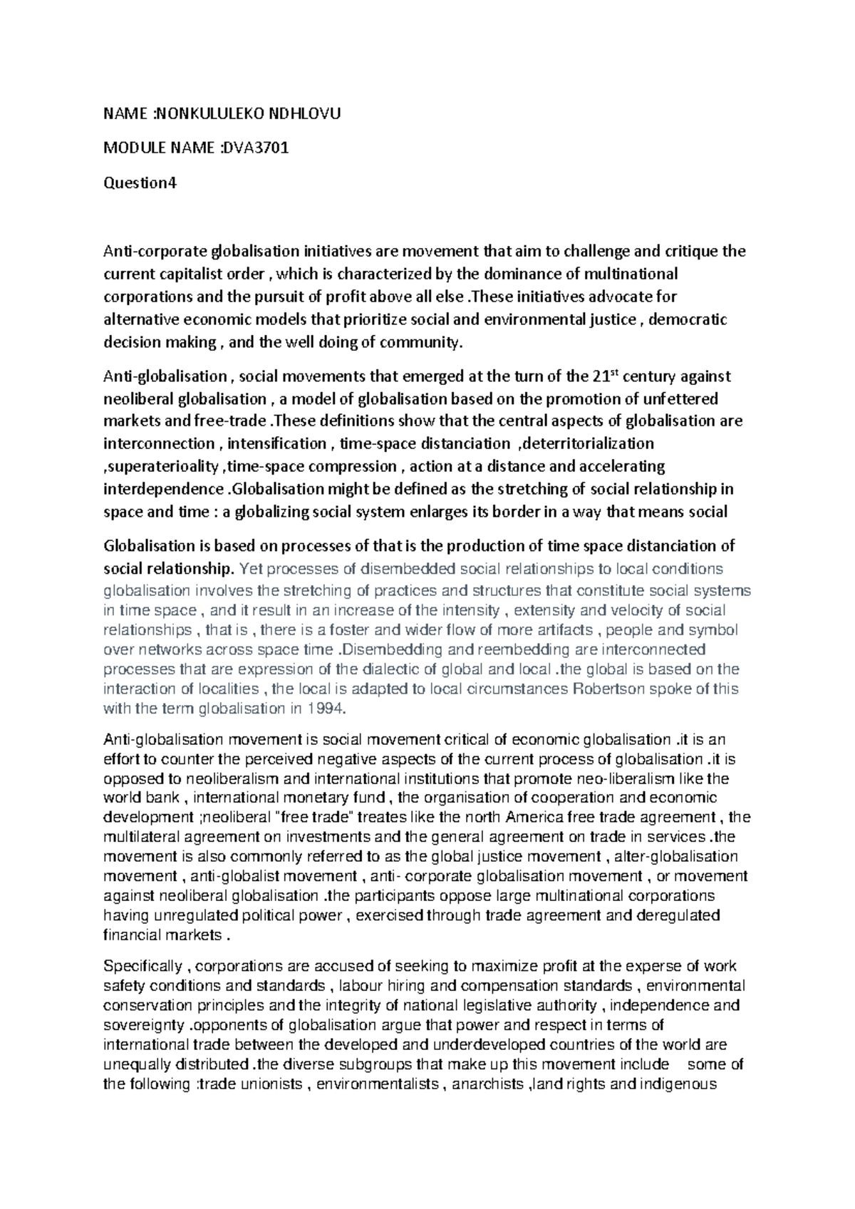 critically discuss the role of civil society in policy making - NAME ...