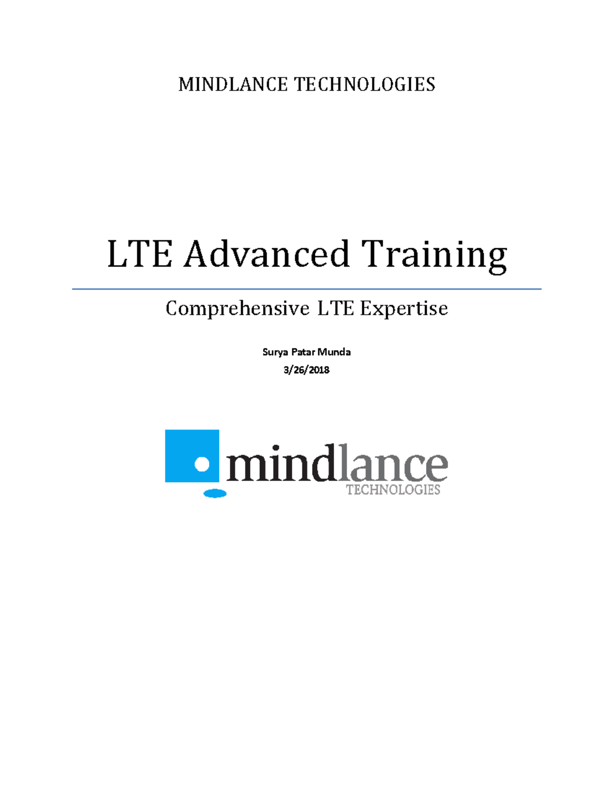 4G-Training - It will take you through the overview of 4G - MINDLANCE ...