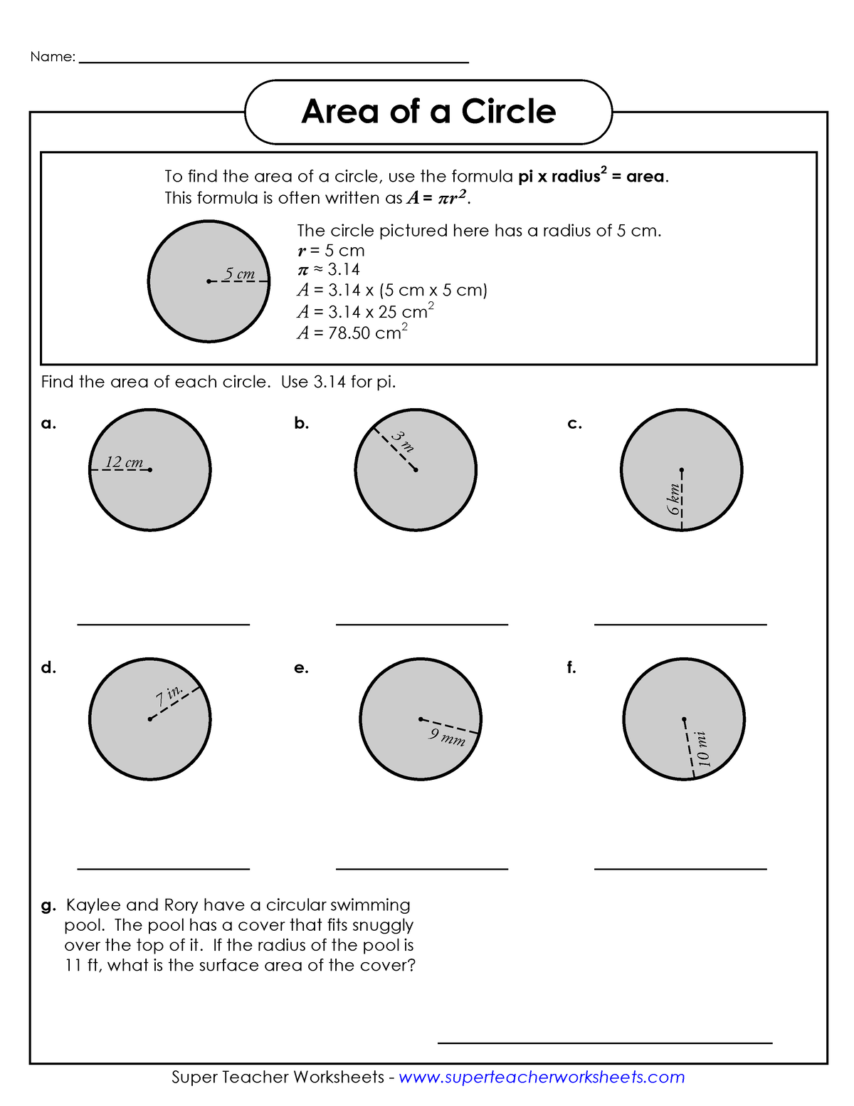 Circle Answer Key - Name: Super Teacher Worksheets ...