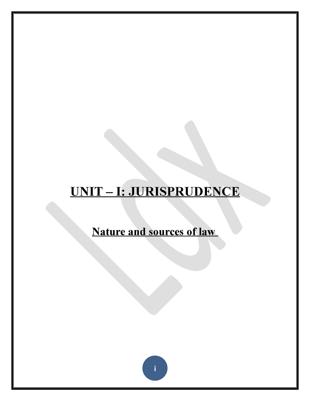 nature-and-sources-of-law-i-unit-i-jurisprudence-nature-and-sources-of-law-ii-definition