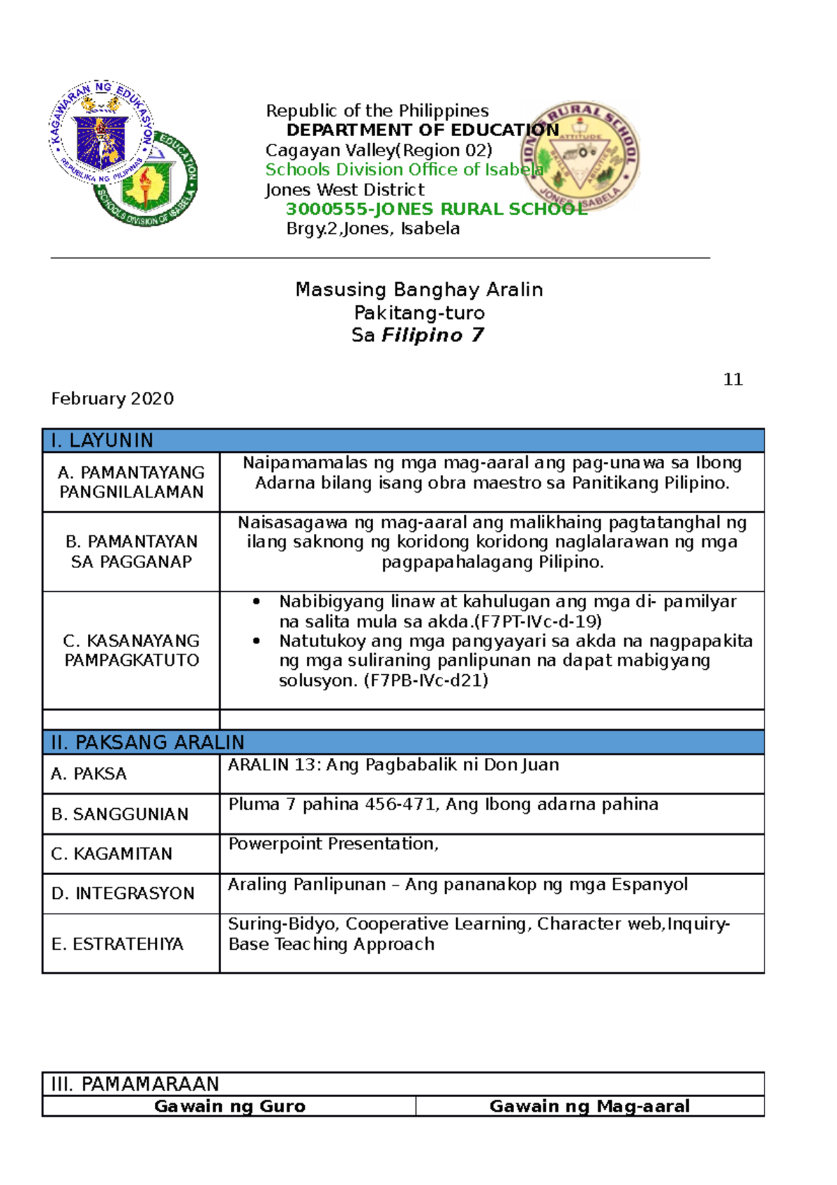 Cot Lesson Plan Filipino Republic Of The Philippines Department Of Nbkomputer 7131