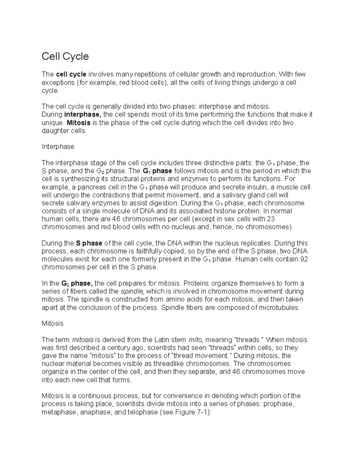 Cell Cycle The cell cycle involves many ... Biology Diagrams