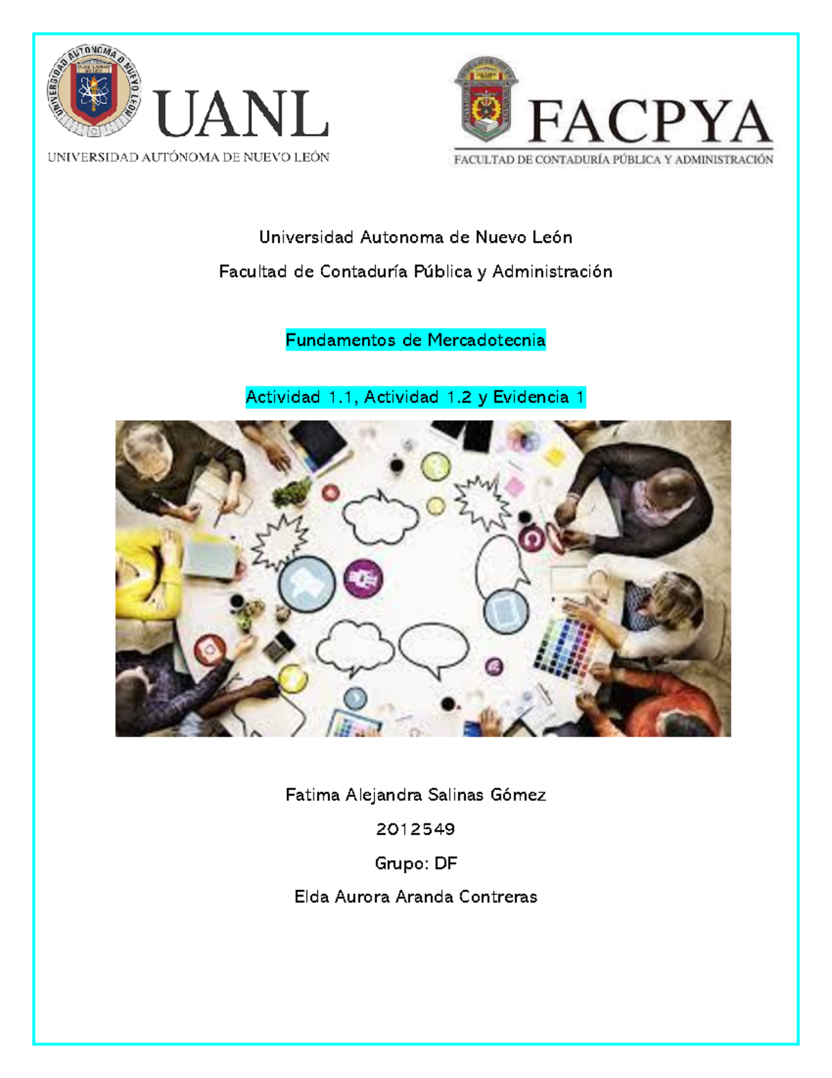 FASG EV1 Mercadotecnia - Universidad Autonoma de Nuevo León Facultad de ...