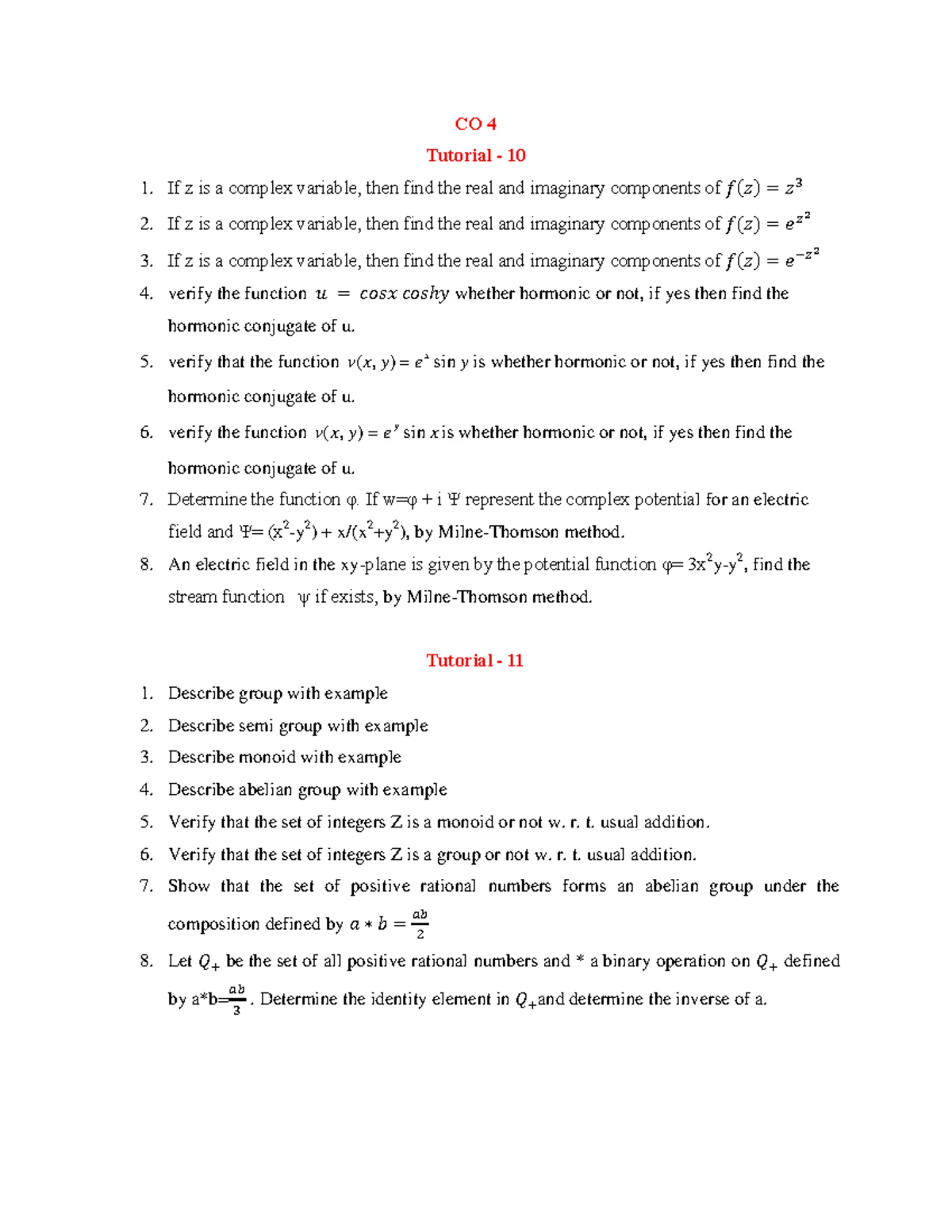 CO4 Home Assignment-1 - For students - Department of Mathematics I/IV-B ...