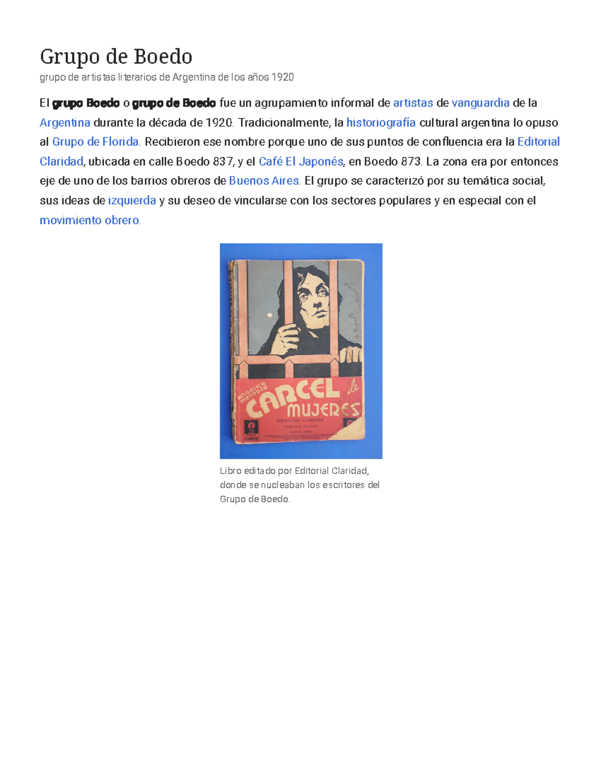 Grupo de Boedo - Wikipedia, la enciclopedia libre - Grupo de Boedo ...