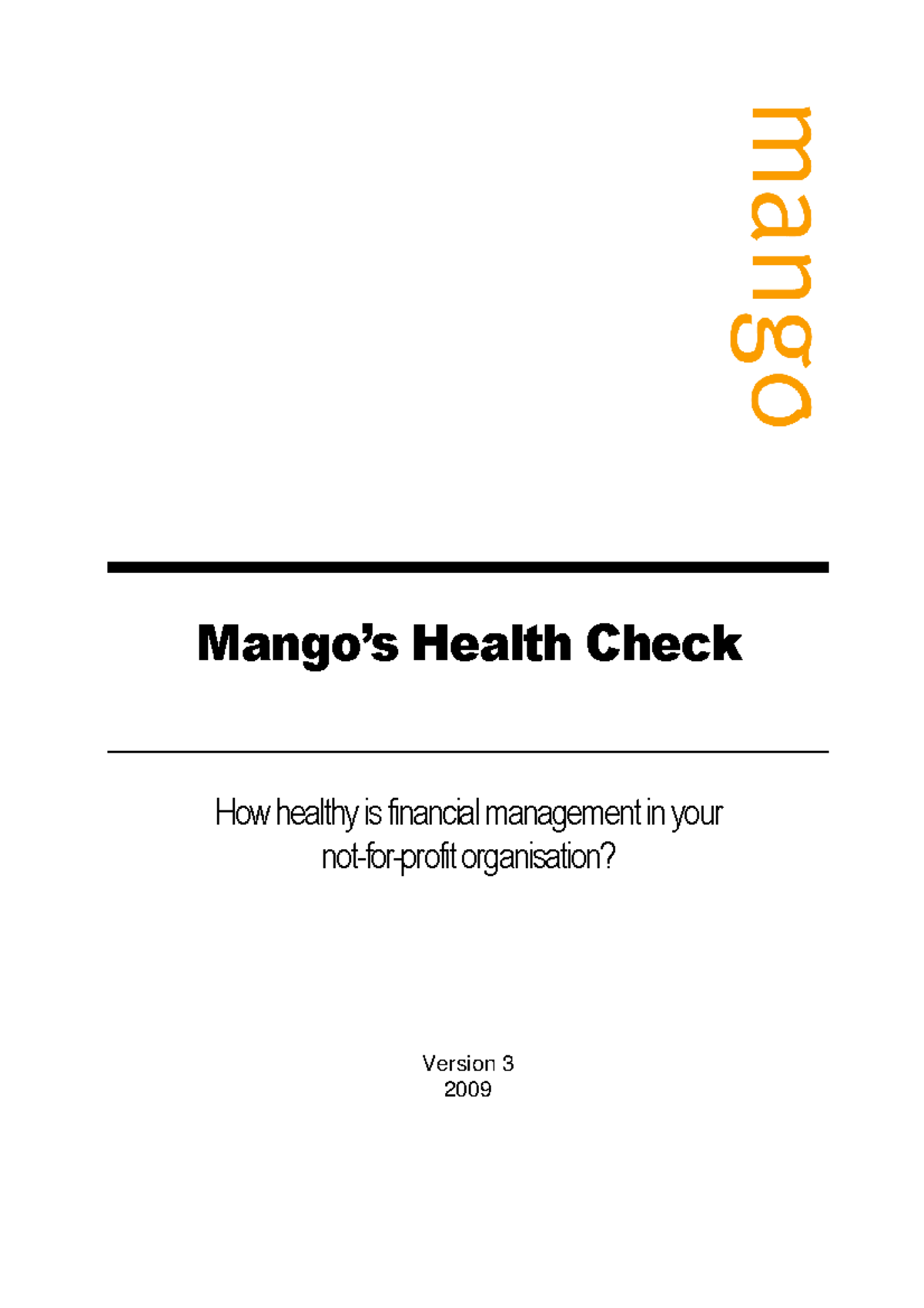 mANGO hEALTH CHECKLIST FOR HEALTHY ORGANIZATION Studocu
