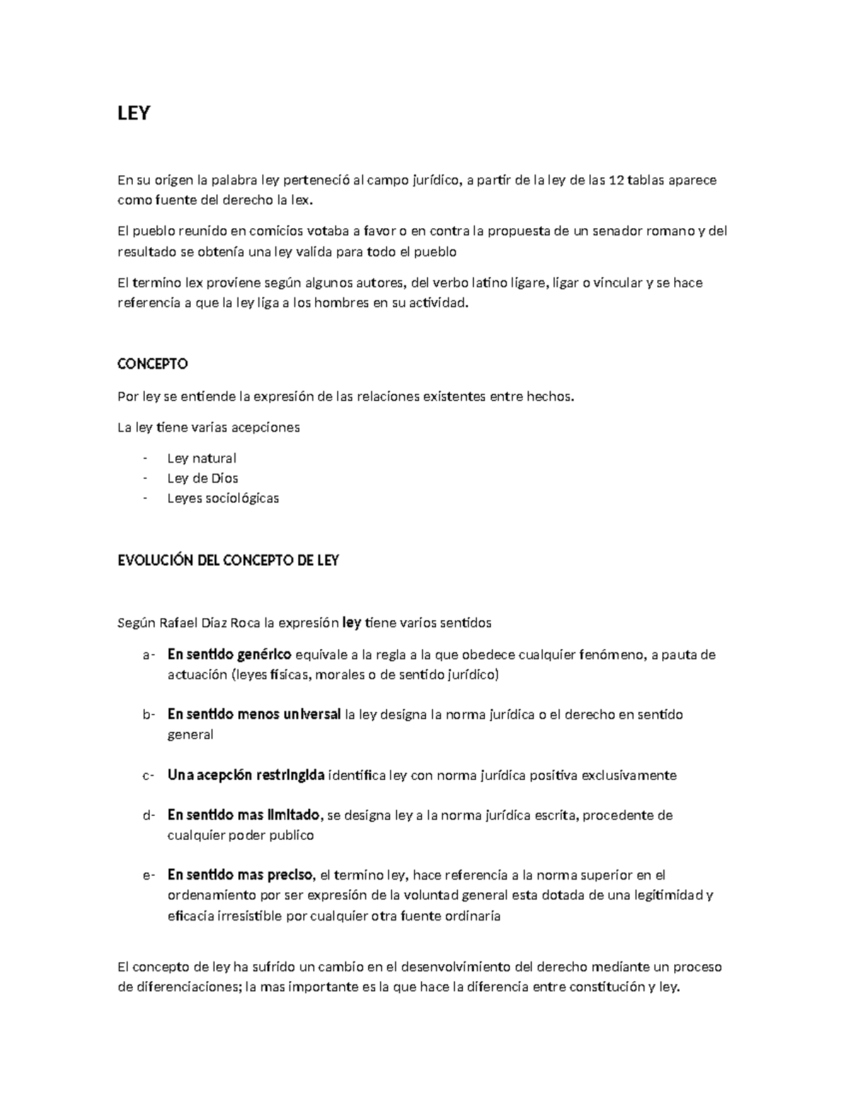 LEY - apuntes - LEY En su origen la palabra ley perteneció al campo ...