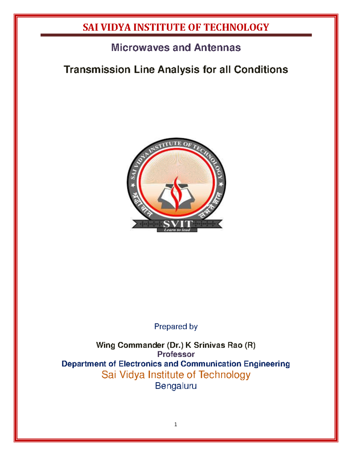 Derivation of equations of Transmission Line for all conditions