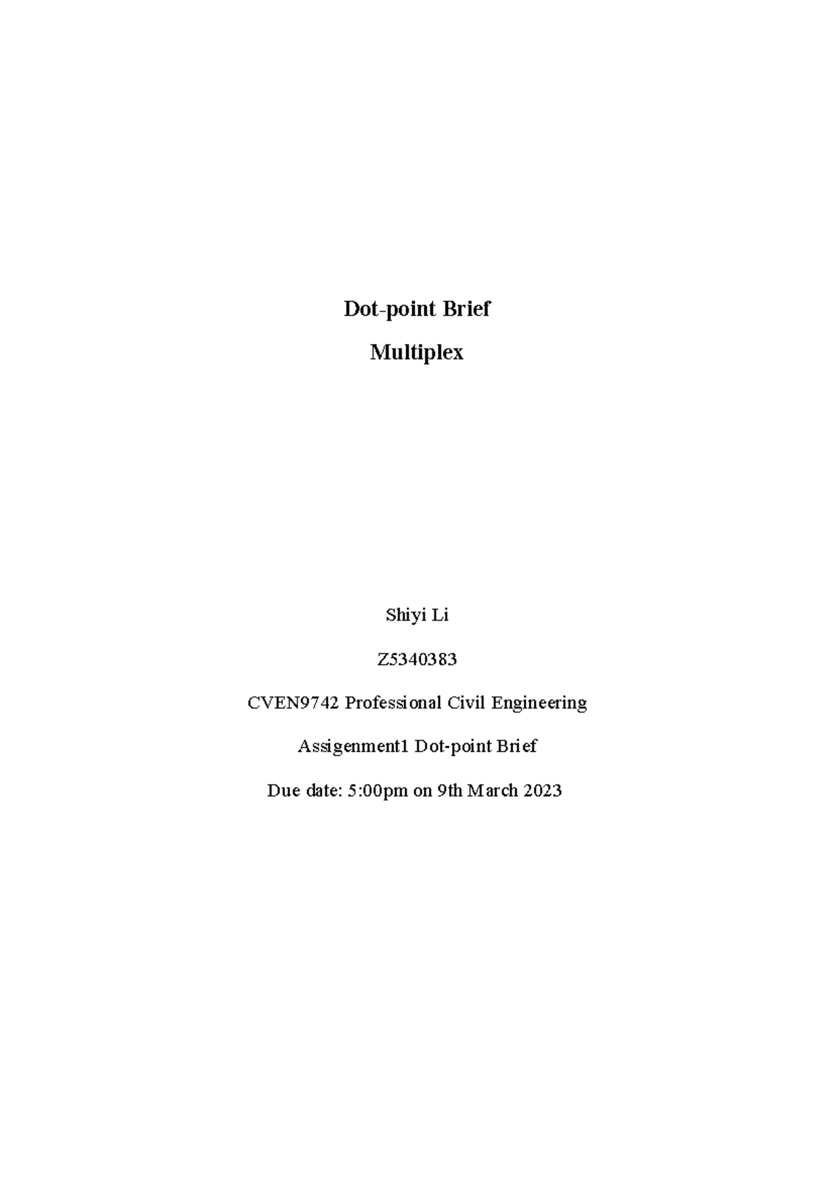 Dot point brief - sdoahouhasodioshdoiiashdosadisna - Dot-point Brief ...