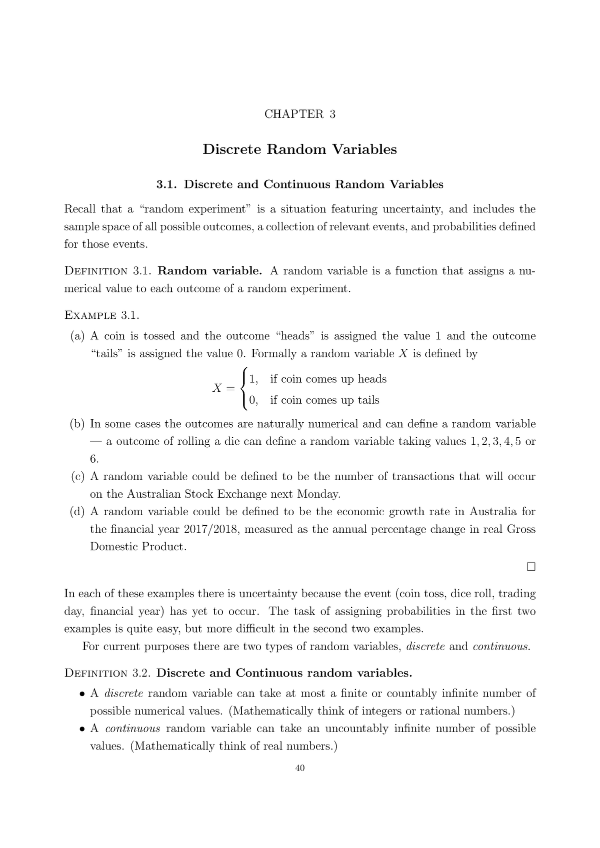 QME Discrete RV - CHAPTER 3 Discrete Random Variables Discrete And ...