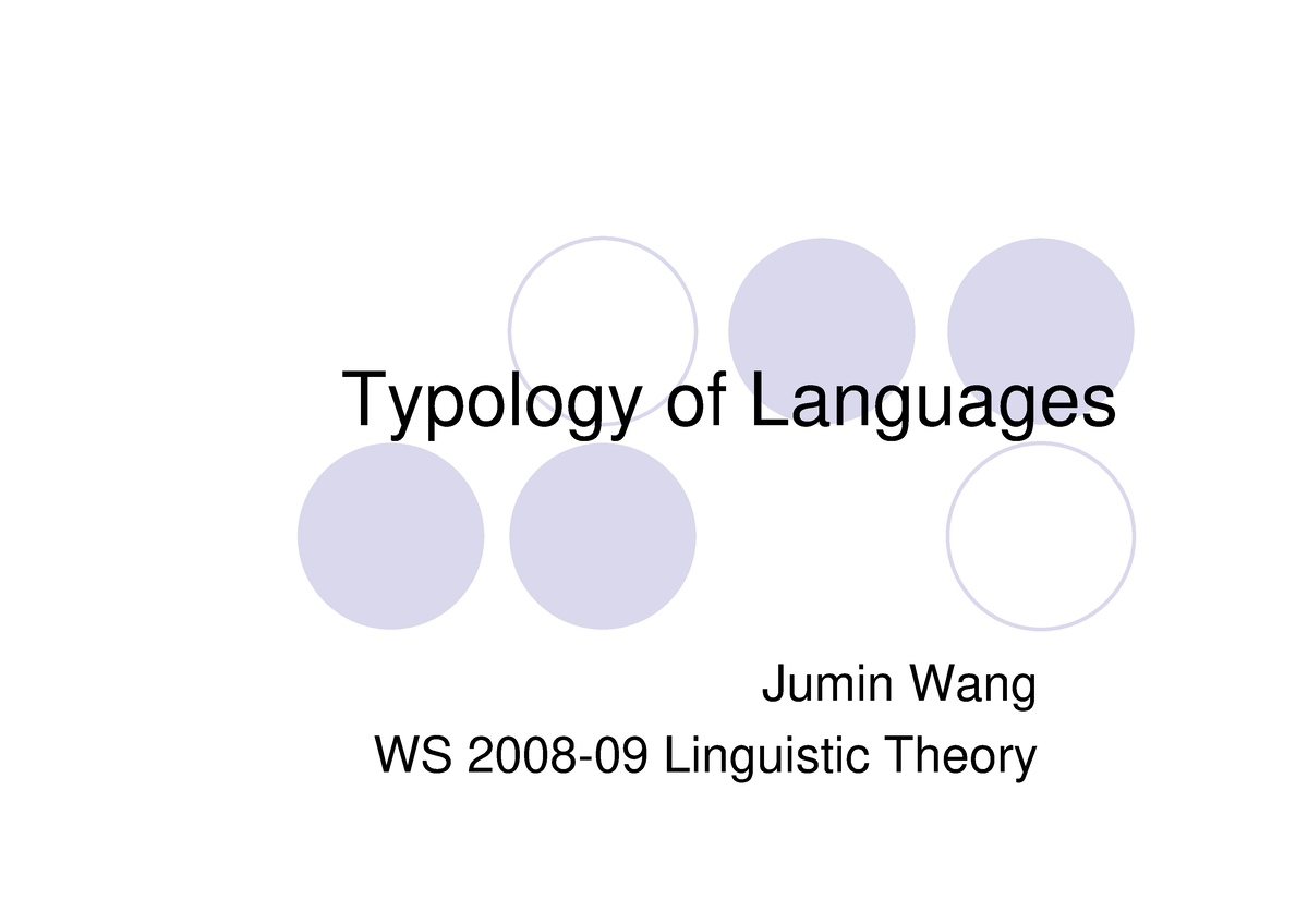 Typological Classification.pdf Second Reading - Typology Of Languages ...