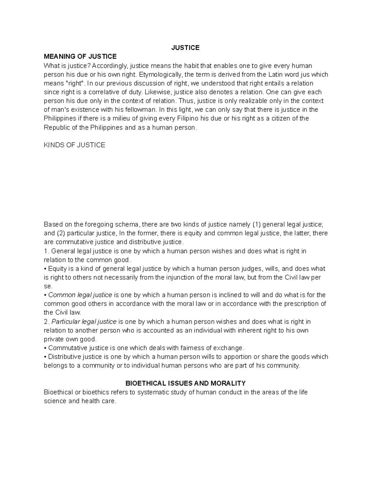 Print 18 - JUSTICE MEANING OF JUSTICE What is justice? Accordingly ...