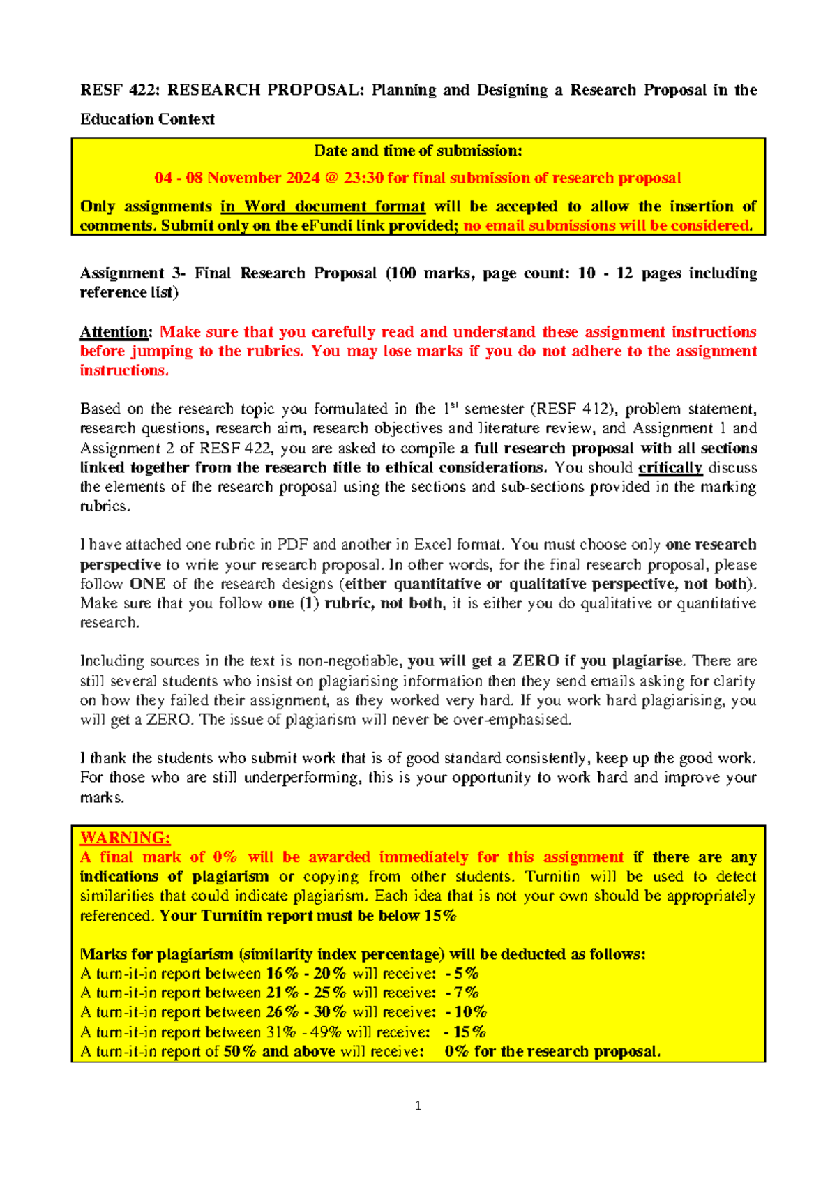 RESF 422-Instructions for Submission of Proposal - 1 RESF 422: RESEARCH ...