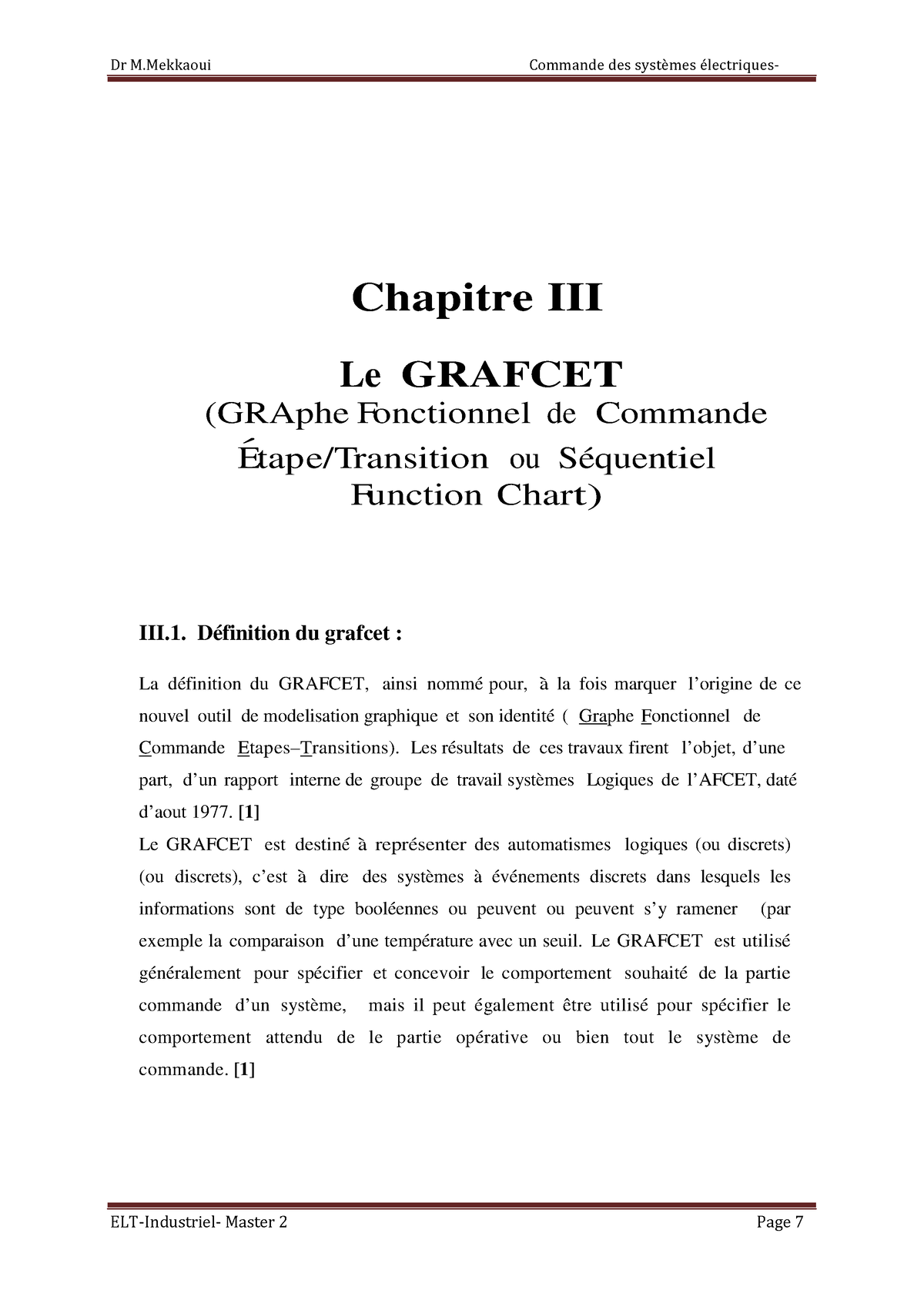 Cours-grafcet - Ce Document Présent La Définition Du Grafcet ,le But Du ...