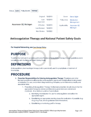 Medication #1 worksheet - Alexa Bailey Medication Administration ...