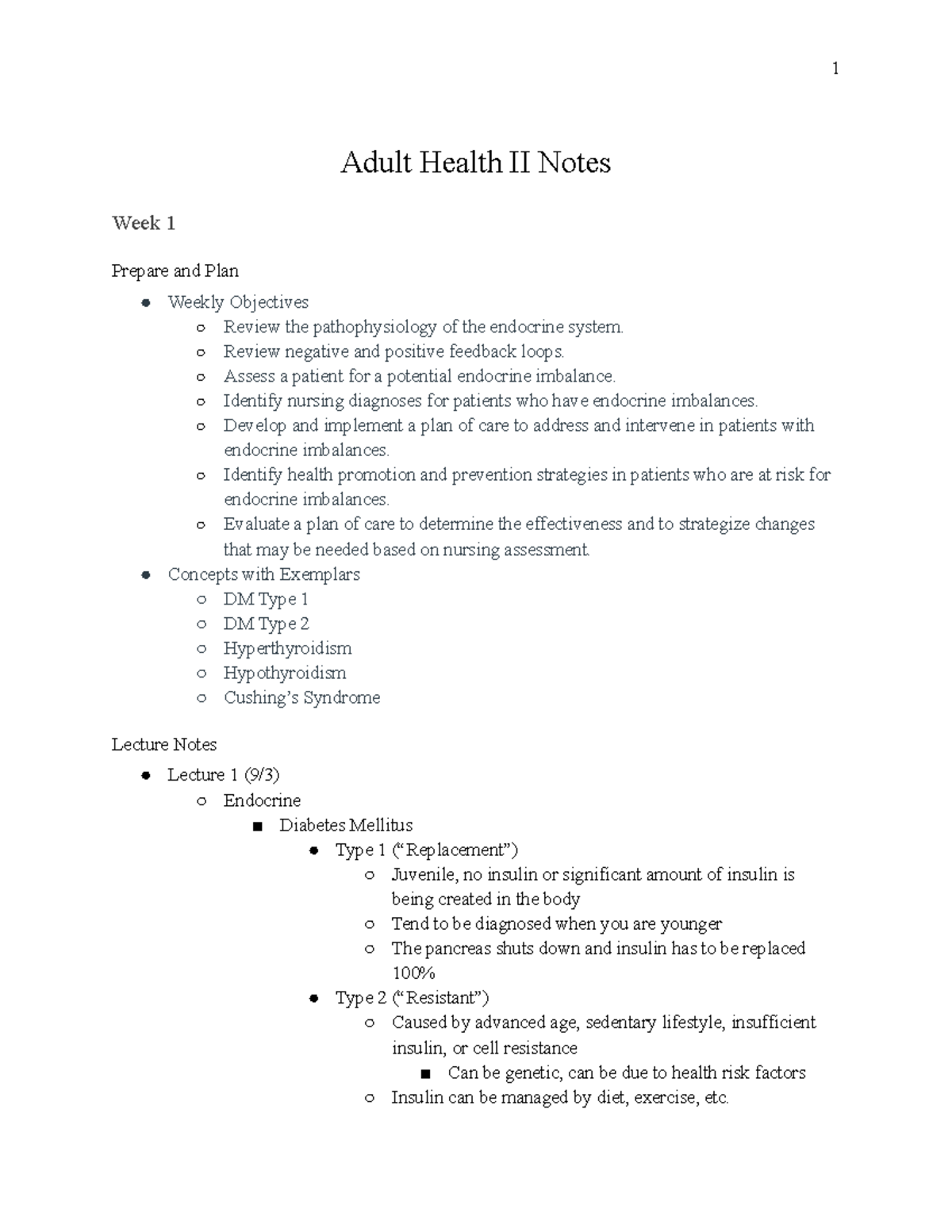 NR 325 - Adult Health II - September Session 2024 - Adult Health II ...