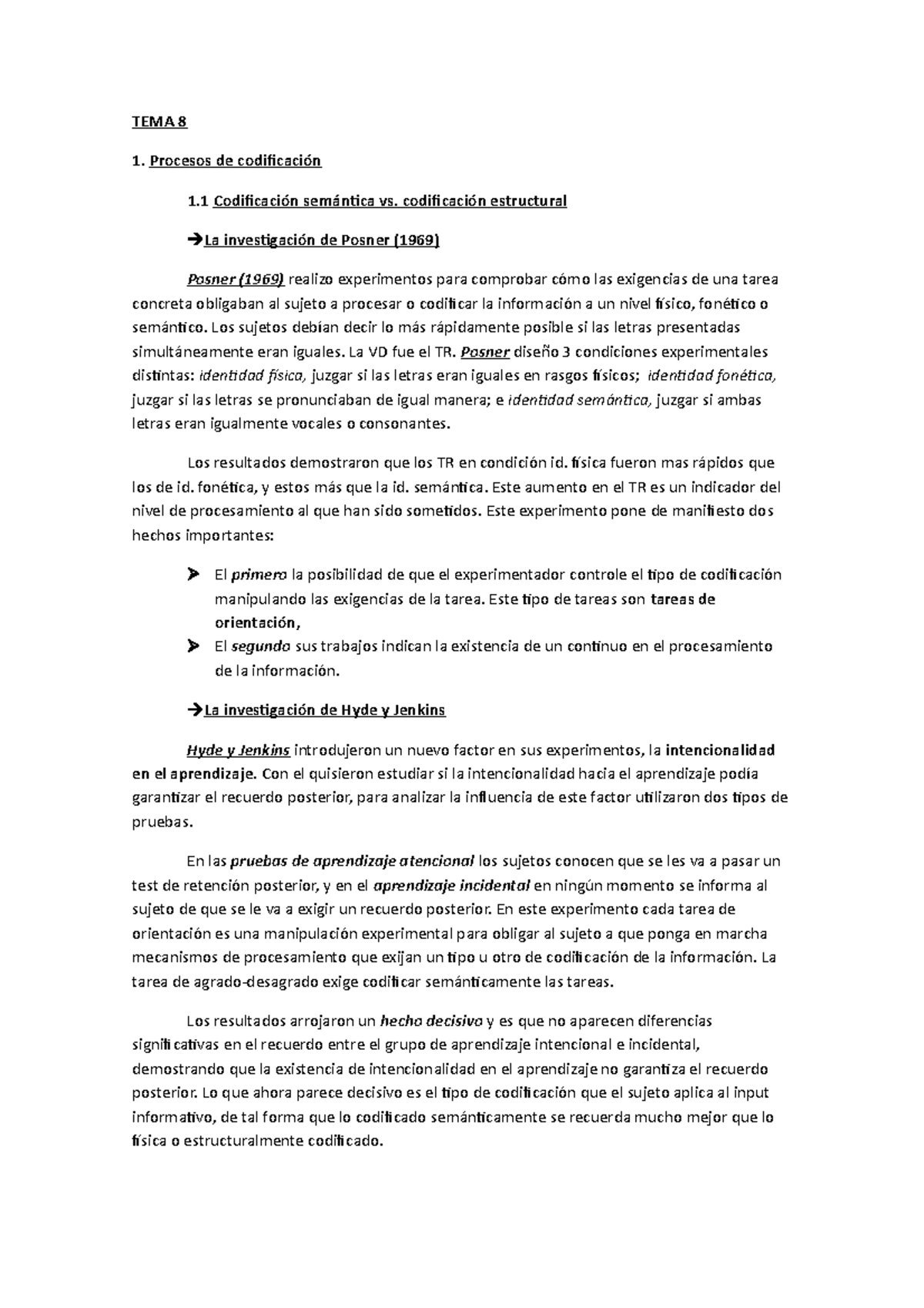 Apuntes Tema 9 PAM - TEMA 8 Procesos de codificación 1 Codificación ...