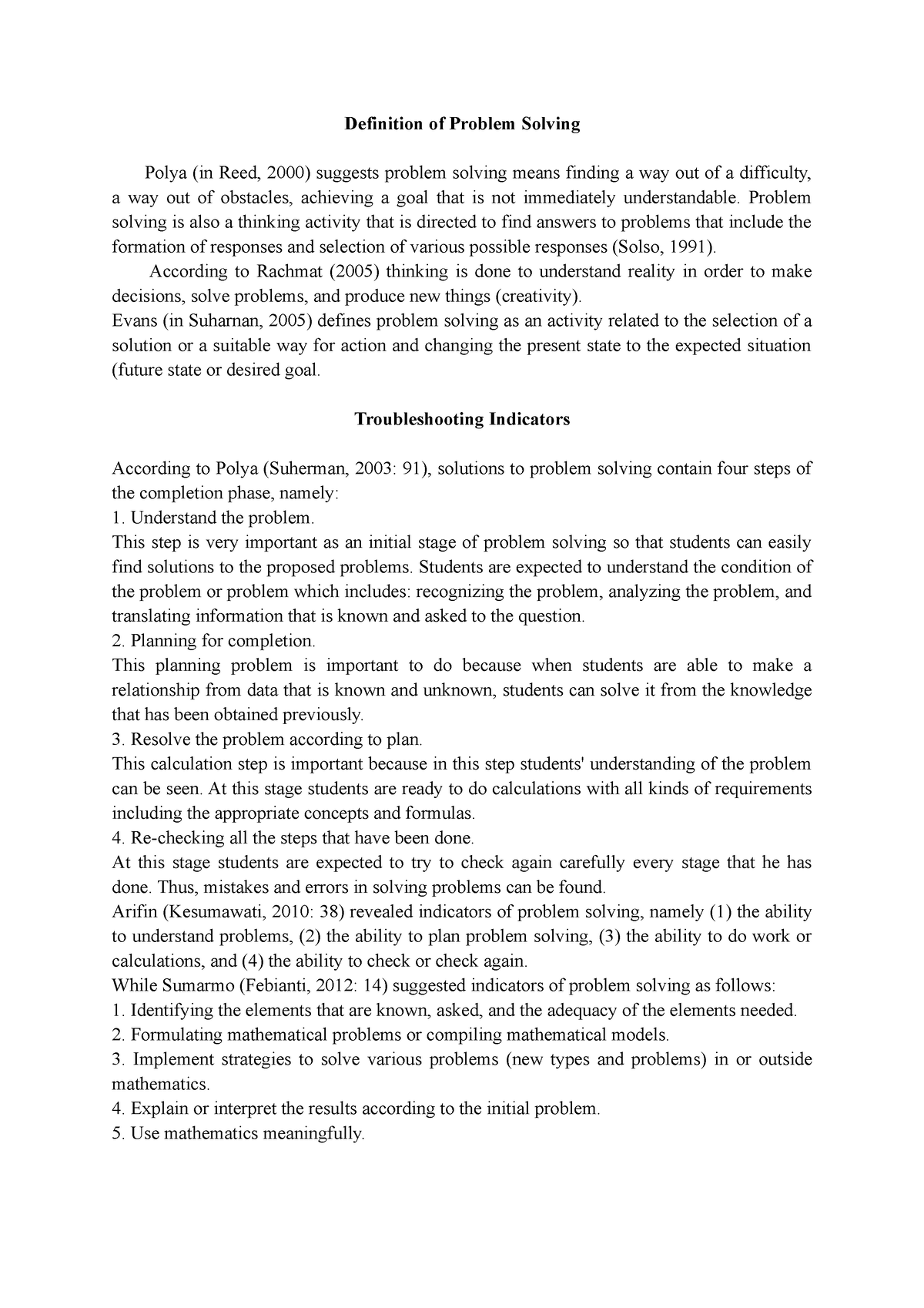 problem solving meaning pdf