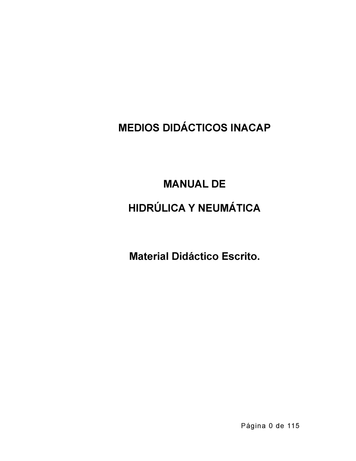 Manual Hidr Ulica Y Neum Tica - MEDIOS DIDÁCTICOS INACAP MANUAL DE ...