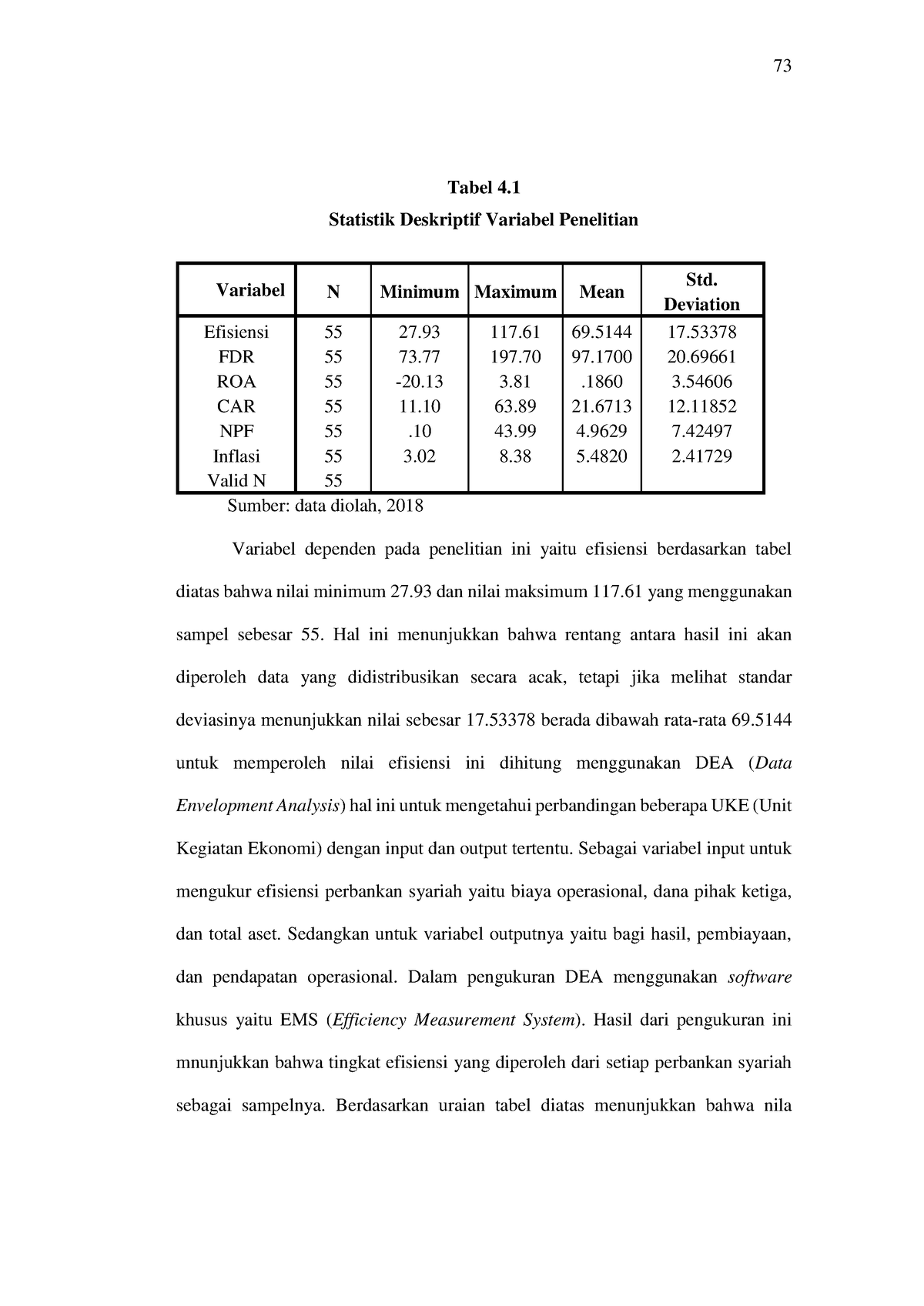 Analisis Faktor – Faktor YANG Mempengaruhi 19 - Tabel 4. Statistik ...