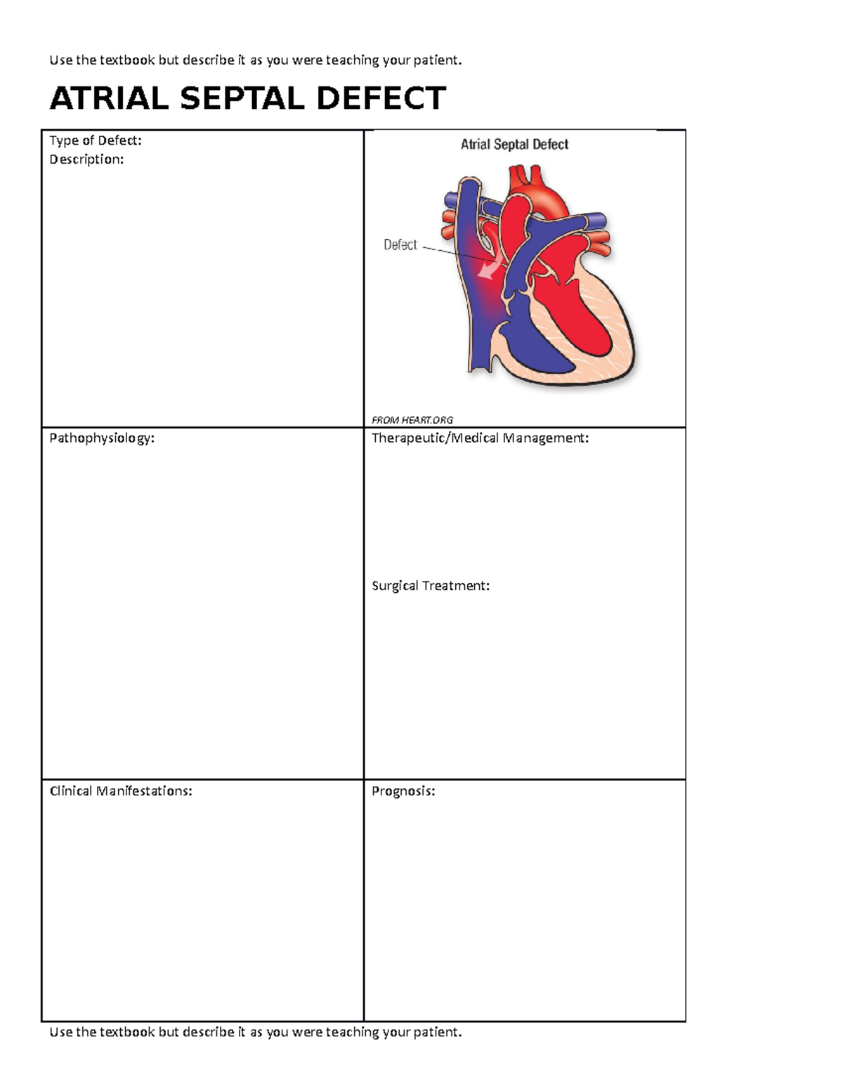 Congenital Heart Defects for Group Projects & Presentations - Use the ...