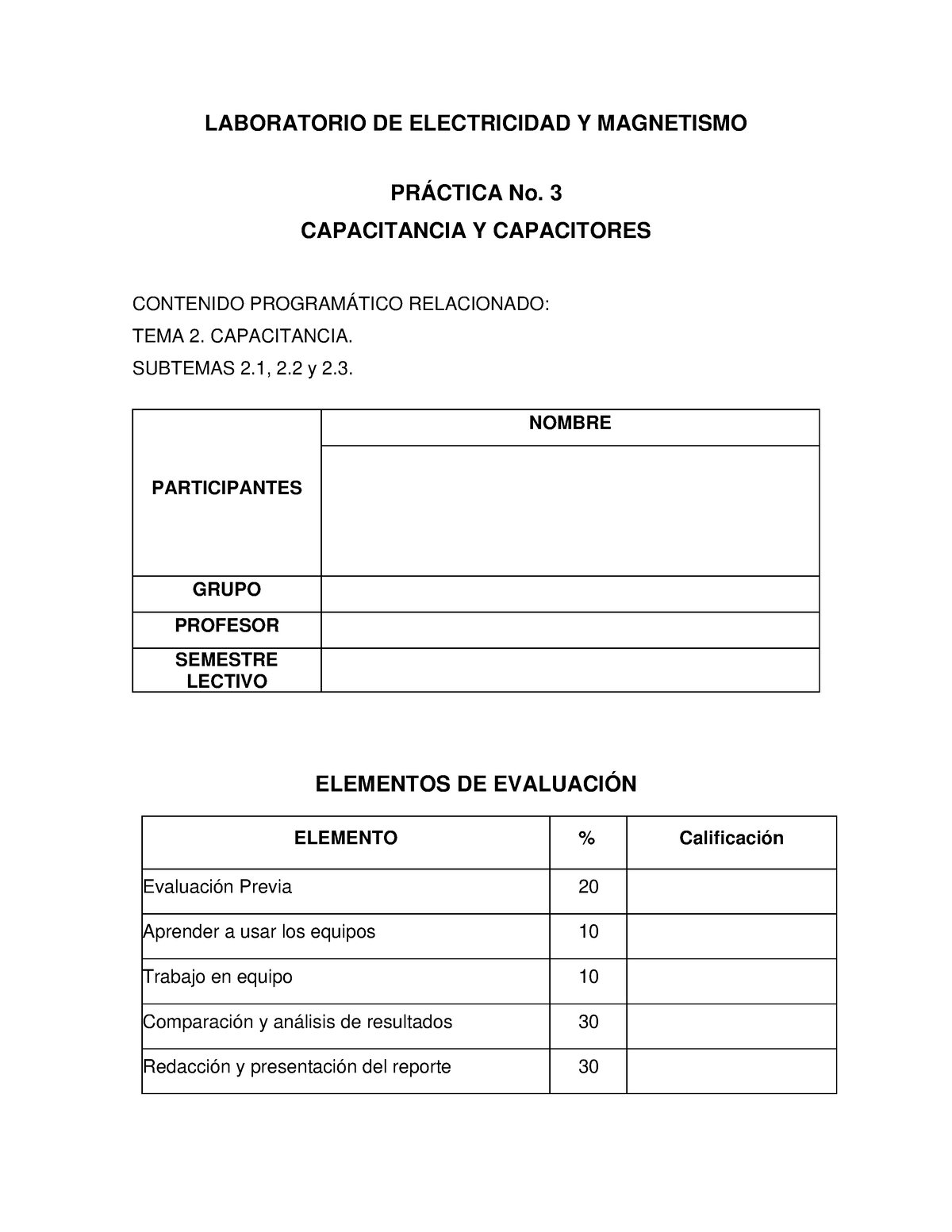 Práctica 3.- Capacitancia Y Capacitores - PRÁCTICA No. 3 CAPACITANCIA Y ...