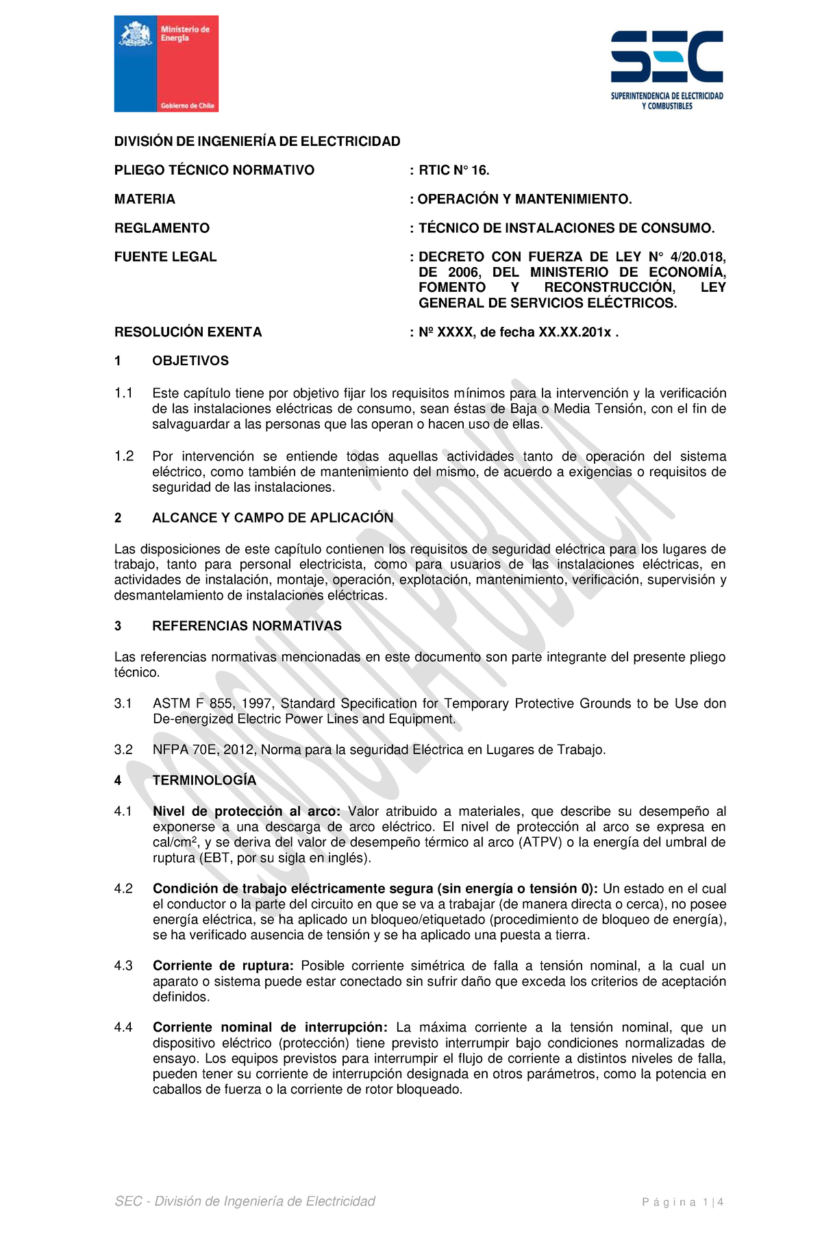 Pliego Tecnico Normativo-RIC N16 Operacion Y Mantenimiento - DIVISIÓN ...