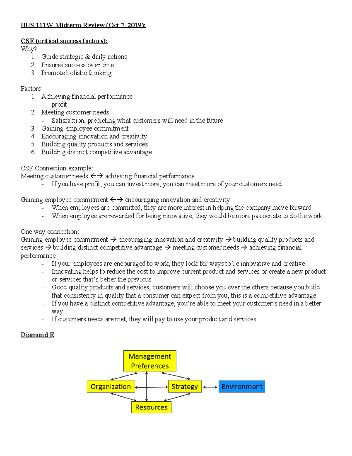 BUS 111W Midterm SI Session Review (Oct 7, 2019) - BUS 111W Midterm ...