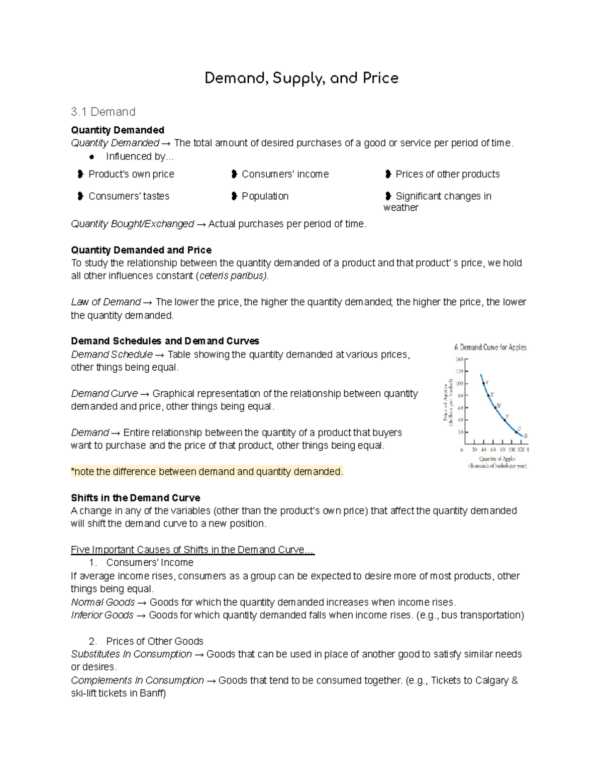 EC 120 Chapter 3 Notes highlighting all learnin objectives including ...