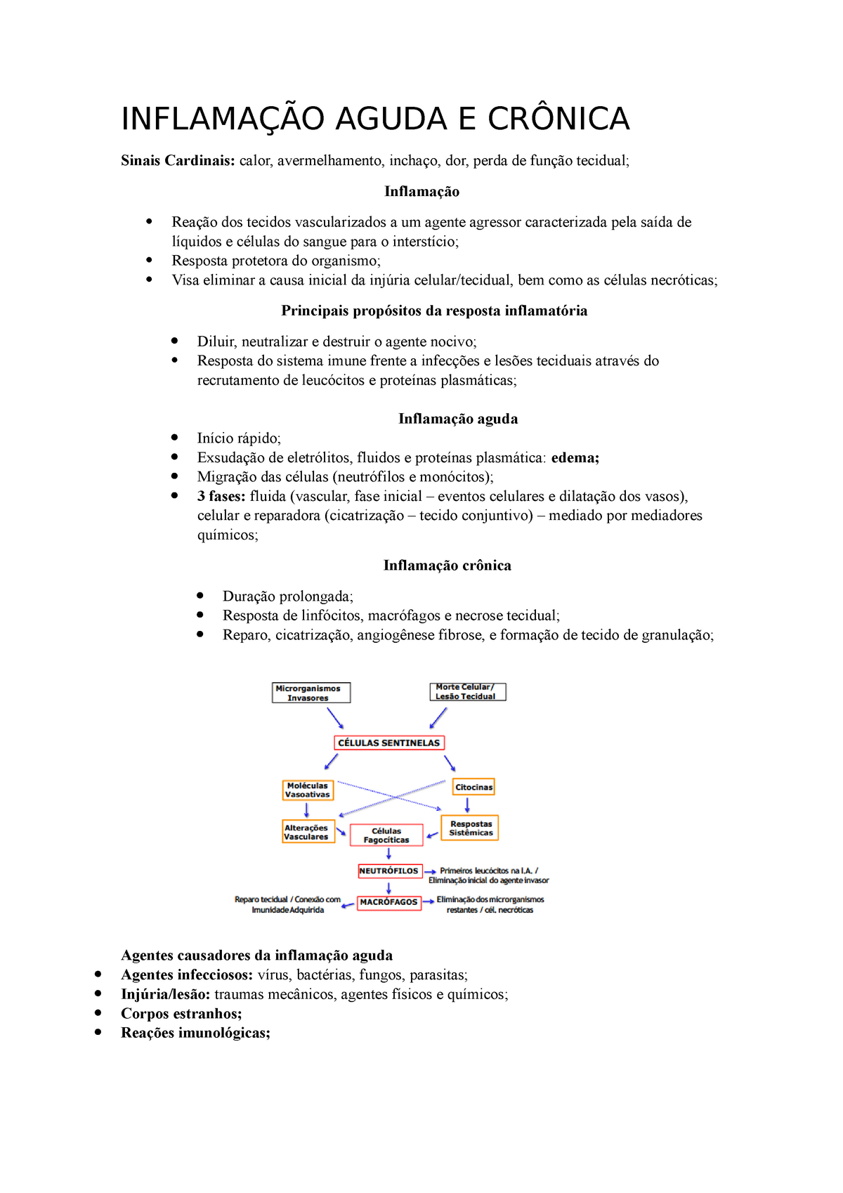 Inflama O Aguda E Cr Nica Inflama O Aguda E Cr Nica Sinais Cardinais Calor Avermelhamento