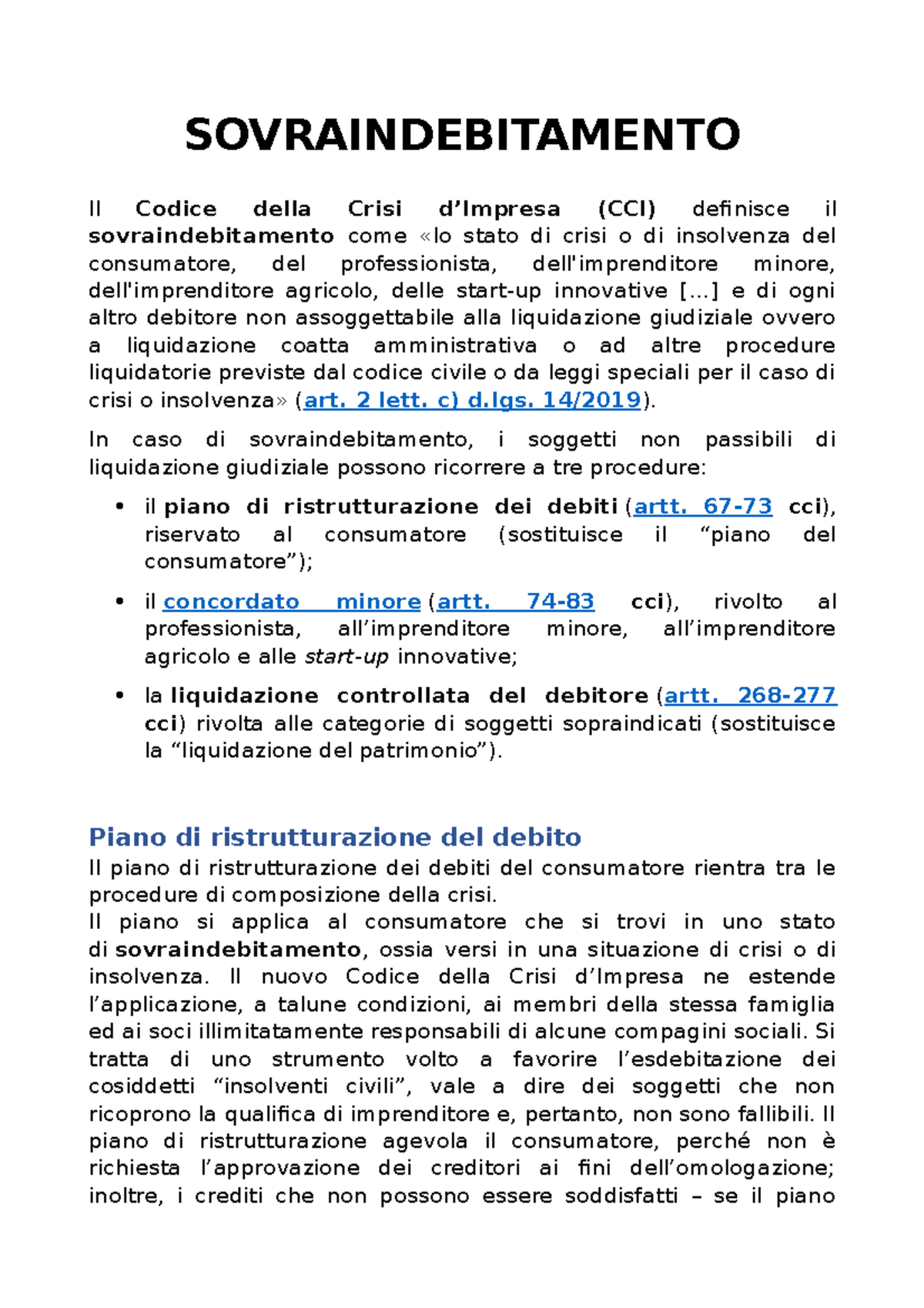 Sovraindebitamento - SOVRAINDEBITAMENTO Il Codice Della Crisi D’Impresa ...