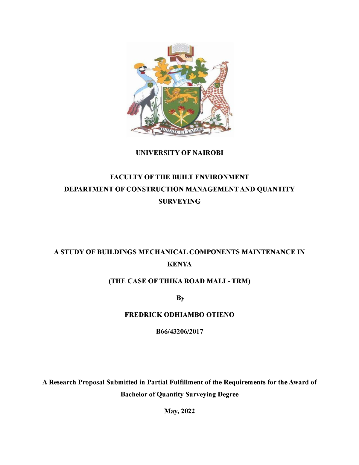 phd thesis in project planning and management university of nairobi