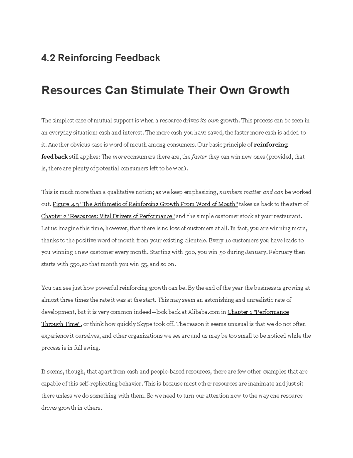 4.2 Reinforcing Feedback - 4 Reinforcing Feedback Resources Can ...