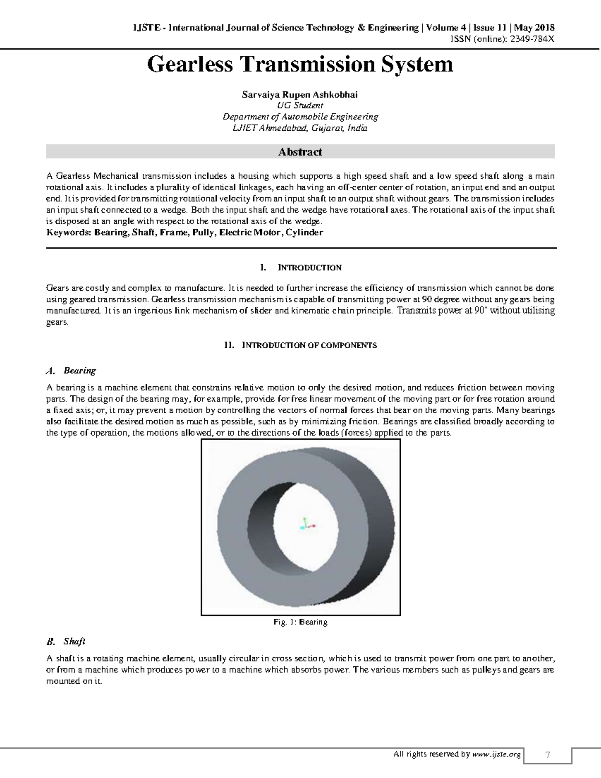 Gearless Transmission System - IJSTE - International Journal of Science ...