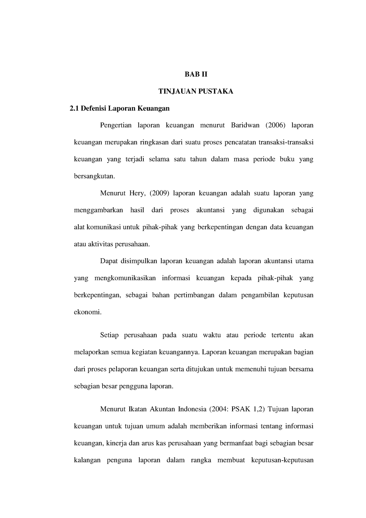 7. BAB II - Manajemen - BAB II TINJAUAN PUSTAKA 2 Defenisi Laporan ...