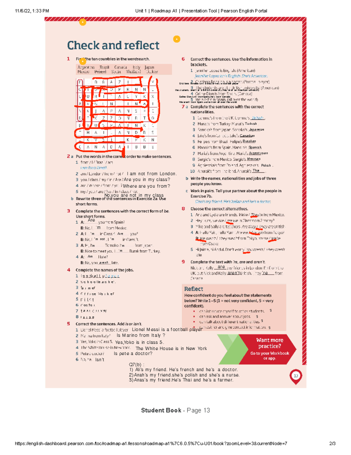 Unit 1 Roadmap A1 Presentation Tool Pearson English Portal (1) (1 ...