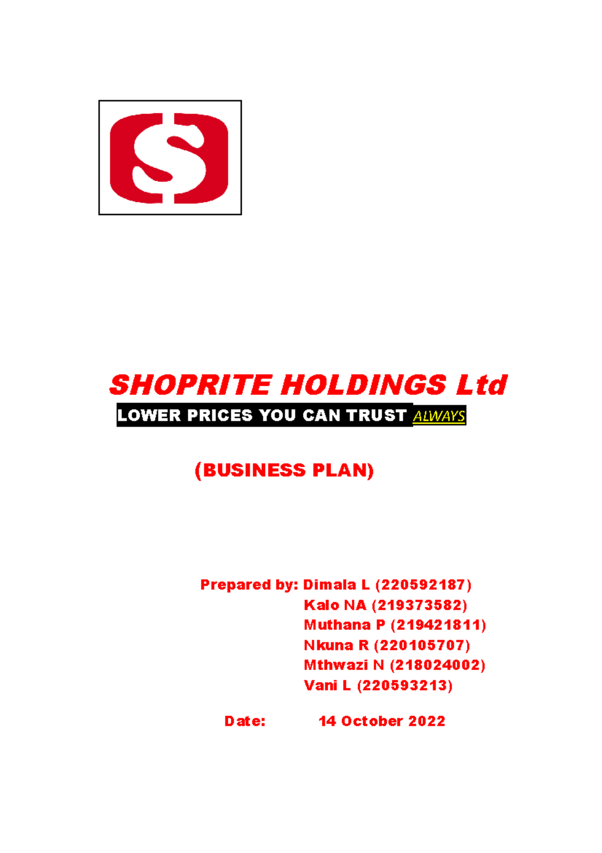 holdings company business plan pdf