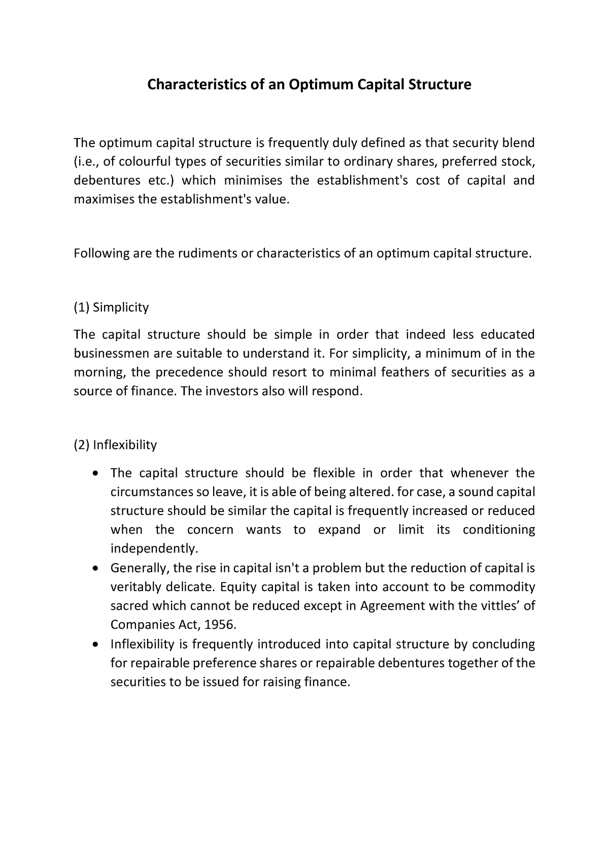 characteristics-of-an-optimum-capital-structure-financial-reporting