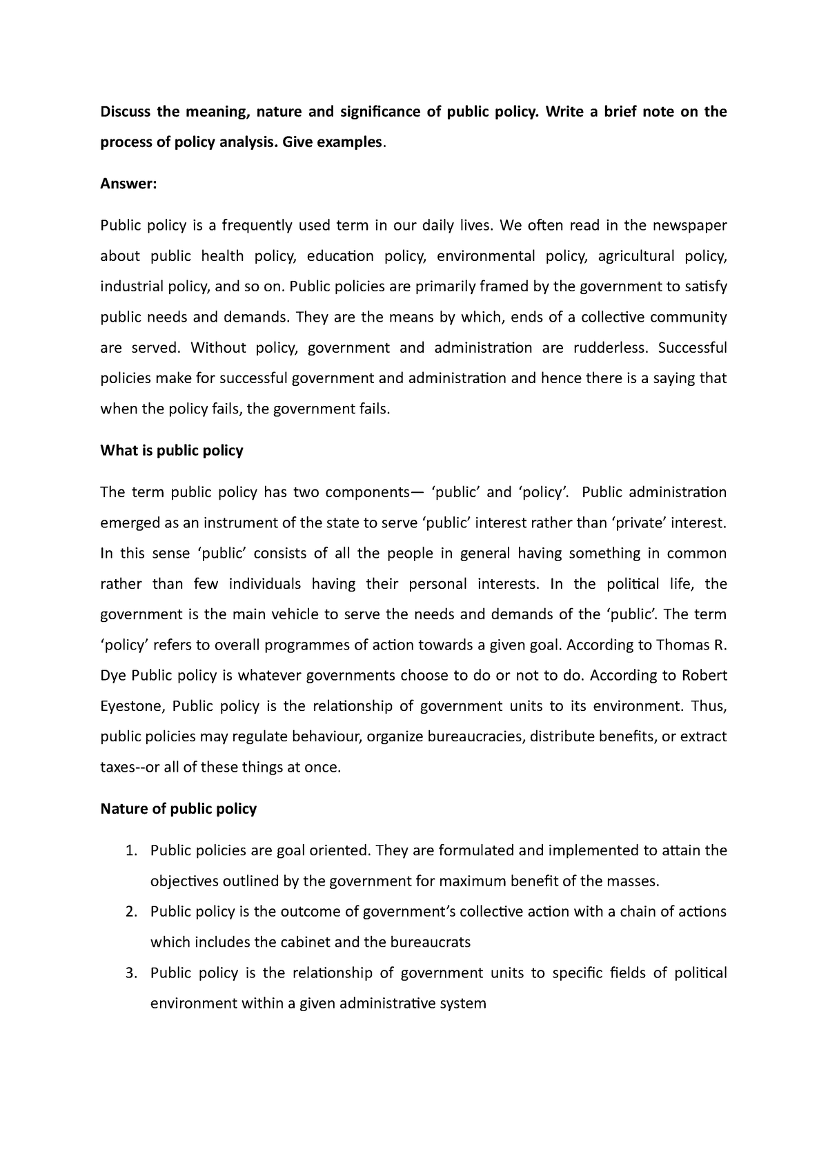 public policy dissertation ideas
