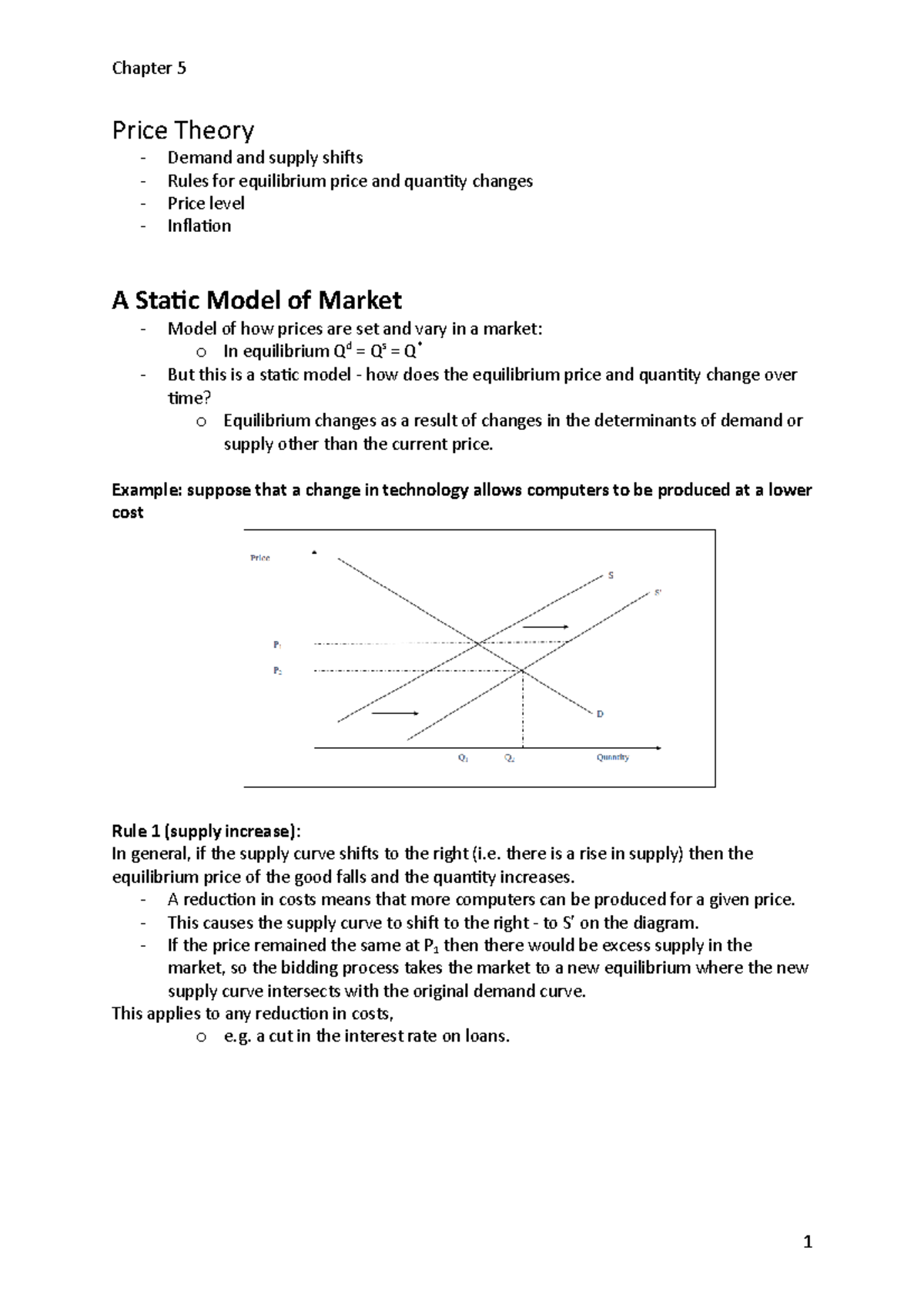 Lecture 5; complete; Price Theory Chapter 5 Price Theory Demand and
