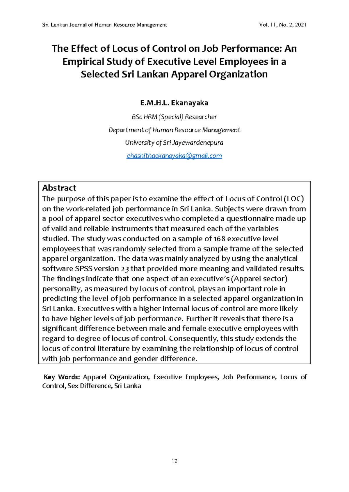 Paper+2+Locus+of+Control+by+Ekanayaka - The Effect of Locus of Control ...