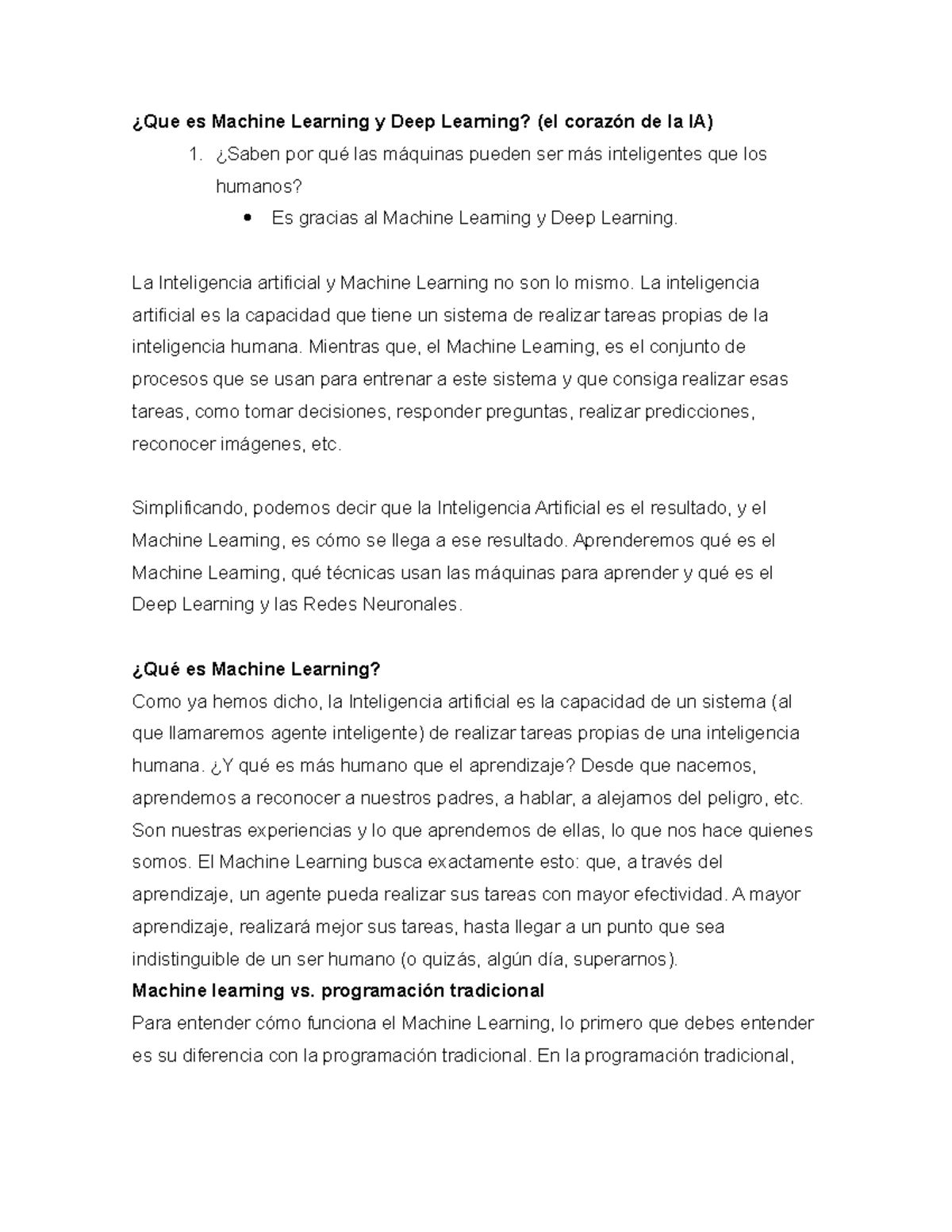 4. Que es Machine Learning y Deep Learning - ¿Saben por qué las ...