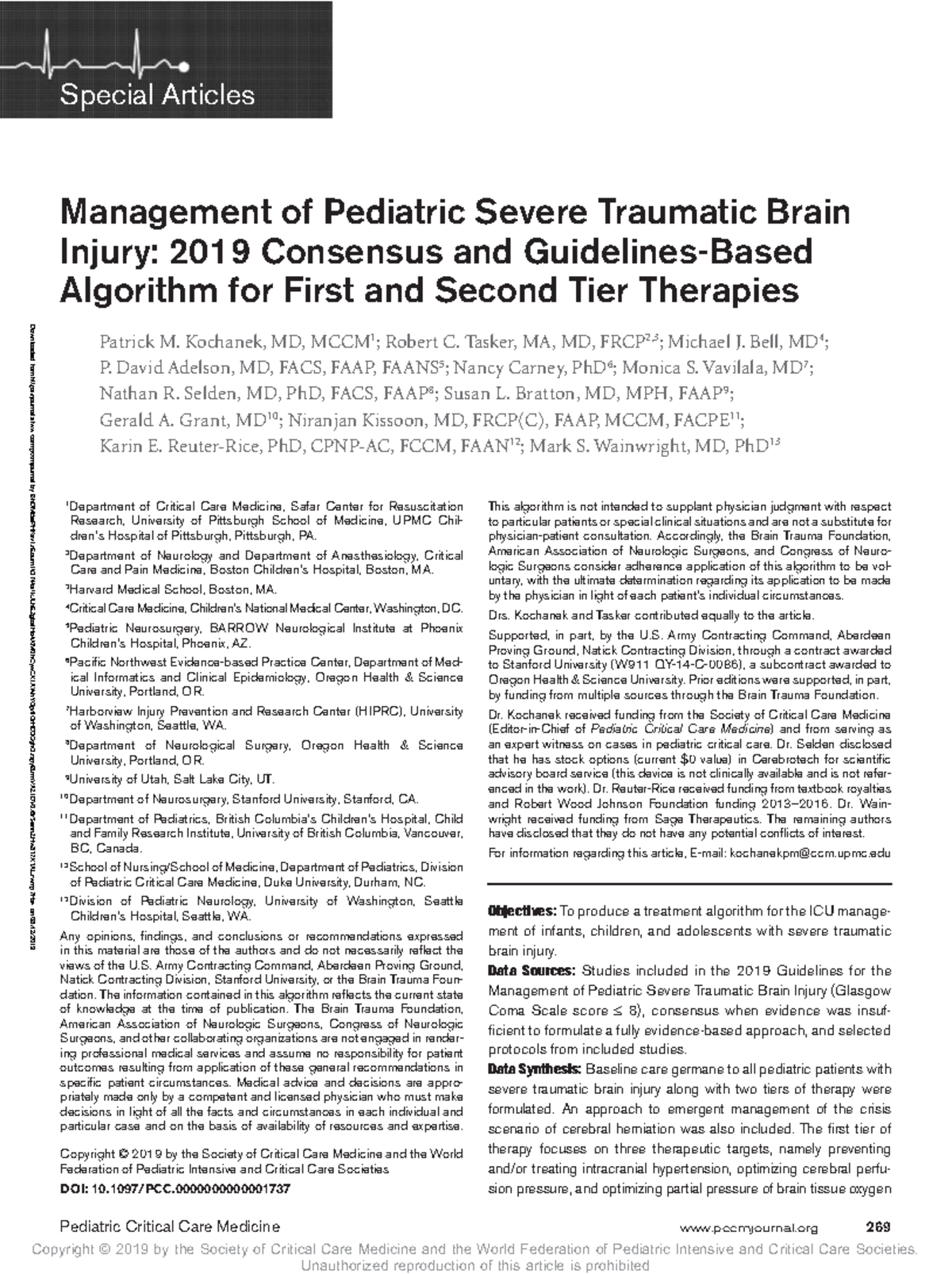 Management of Pediatric Severe Traumatic Brain - Downloaded from ...