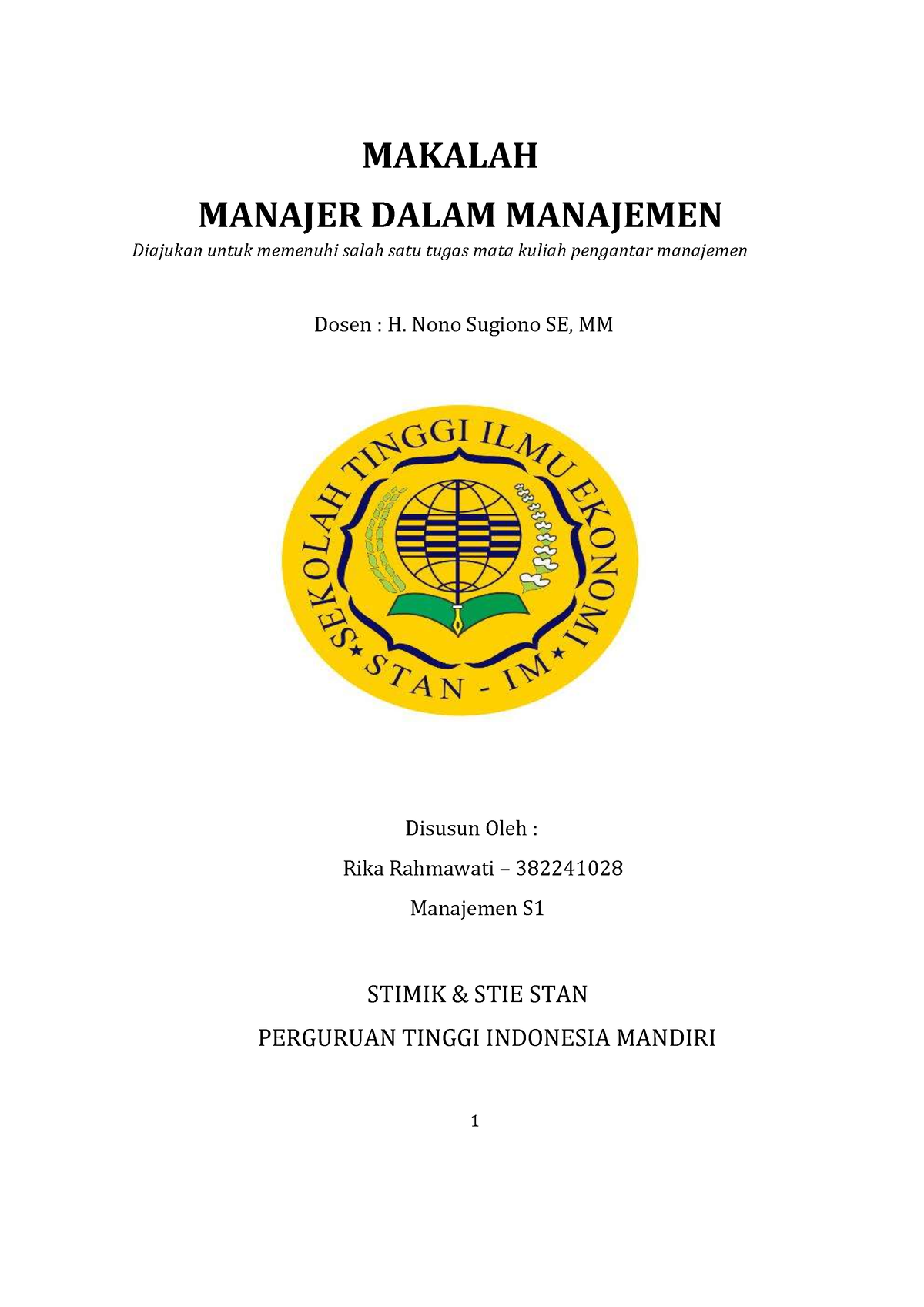 Makalah Pengantar Manajemen (66) - MAKALAH MANAJER DALAM MANAJEMEN ...