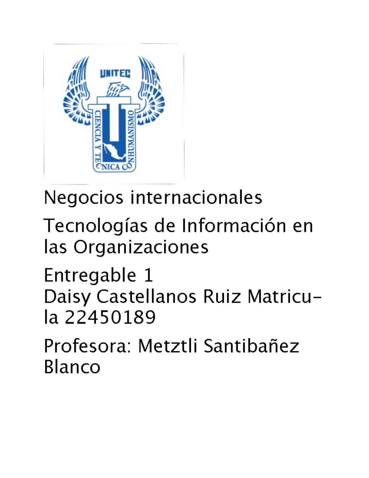 Entregable 1 Tecnologia De La Información - Negocios Internacionales ...